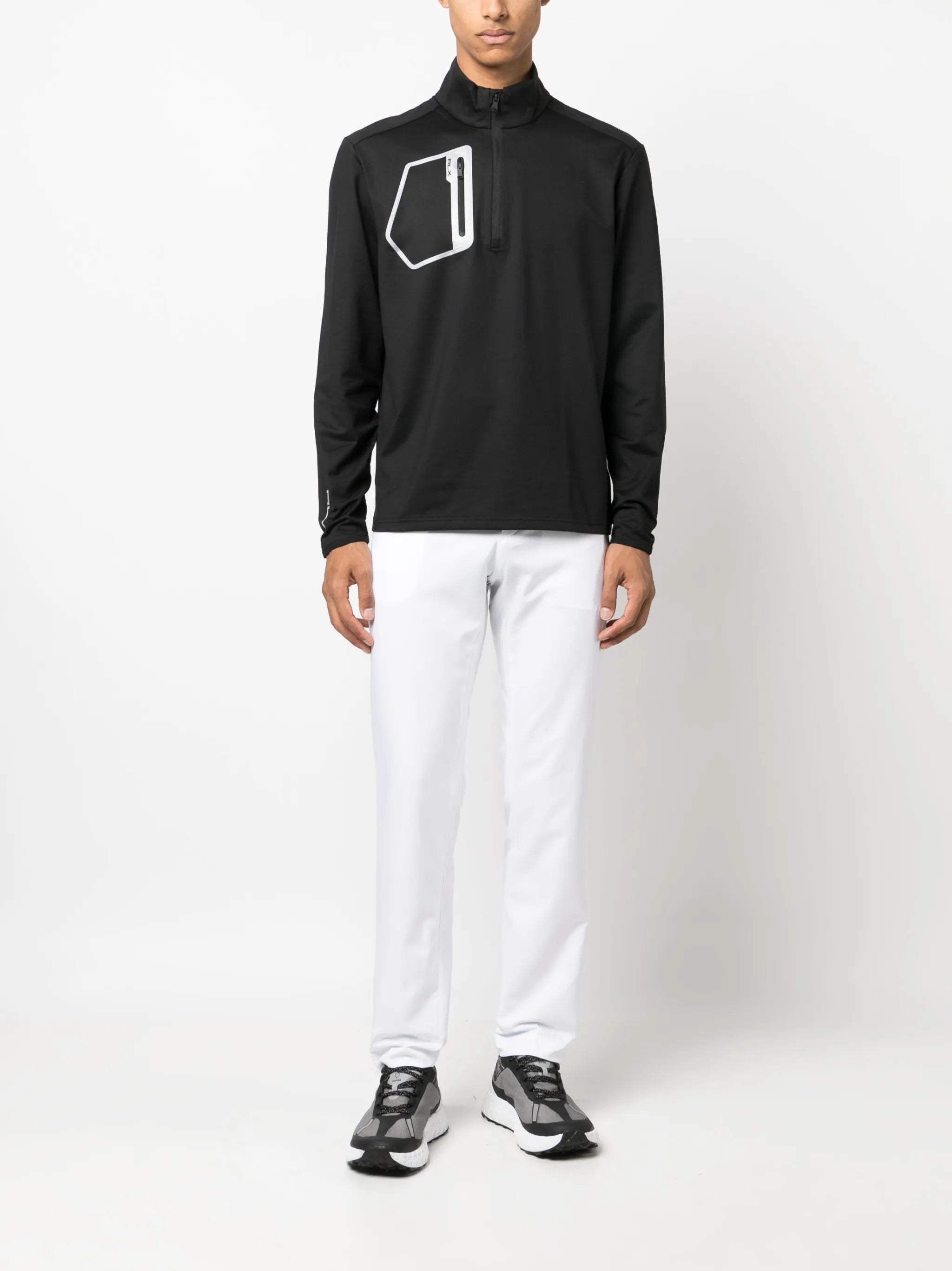 long-sleeve zip-up golf top