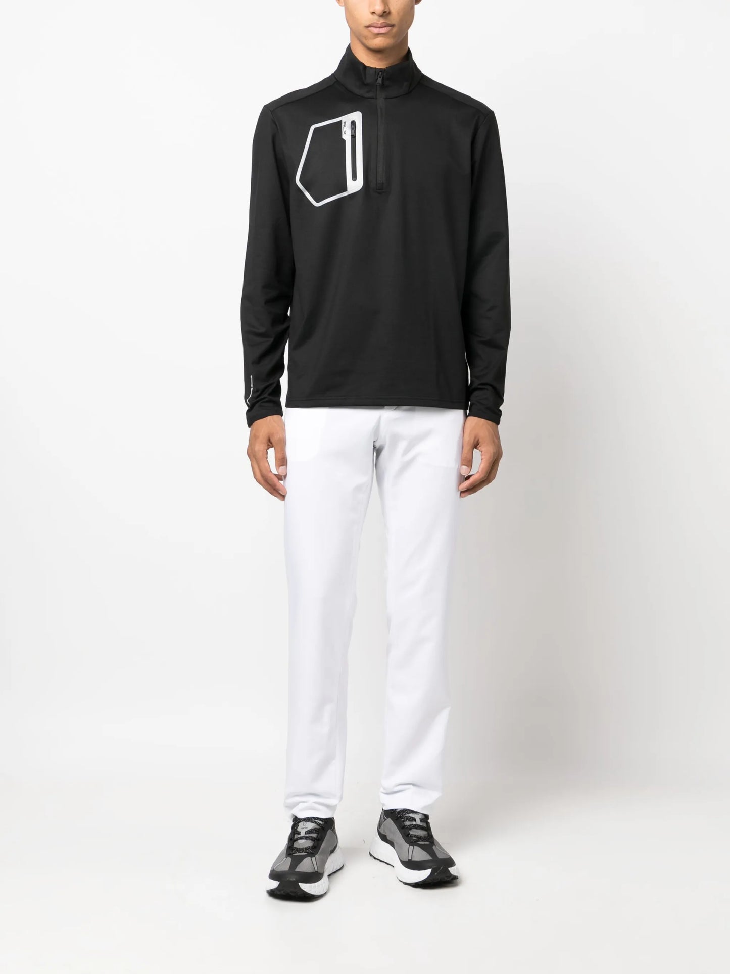 long-sleeve zip-up golf top