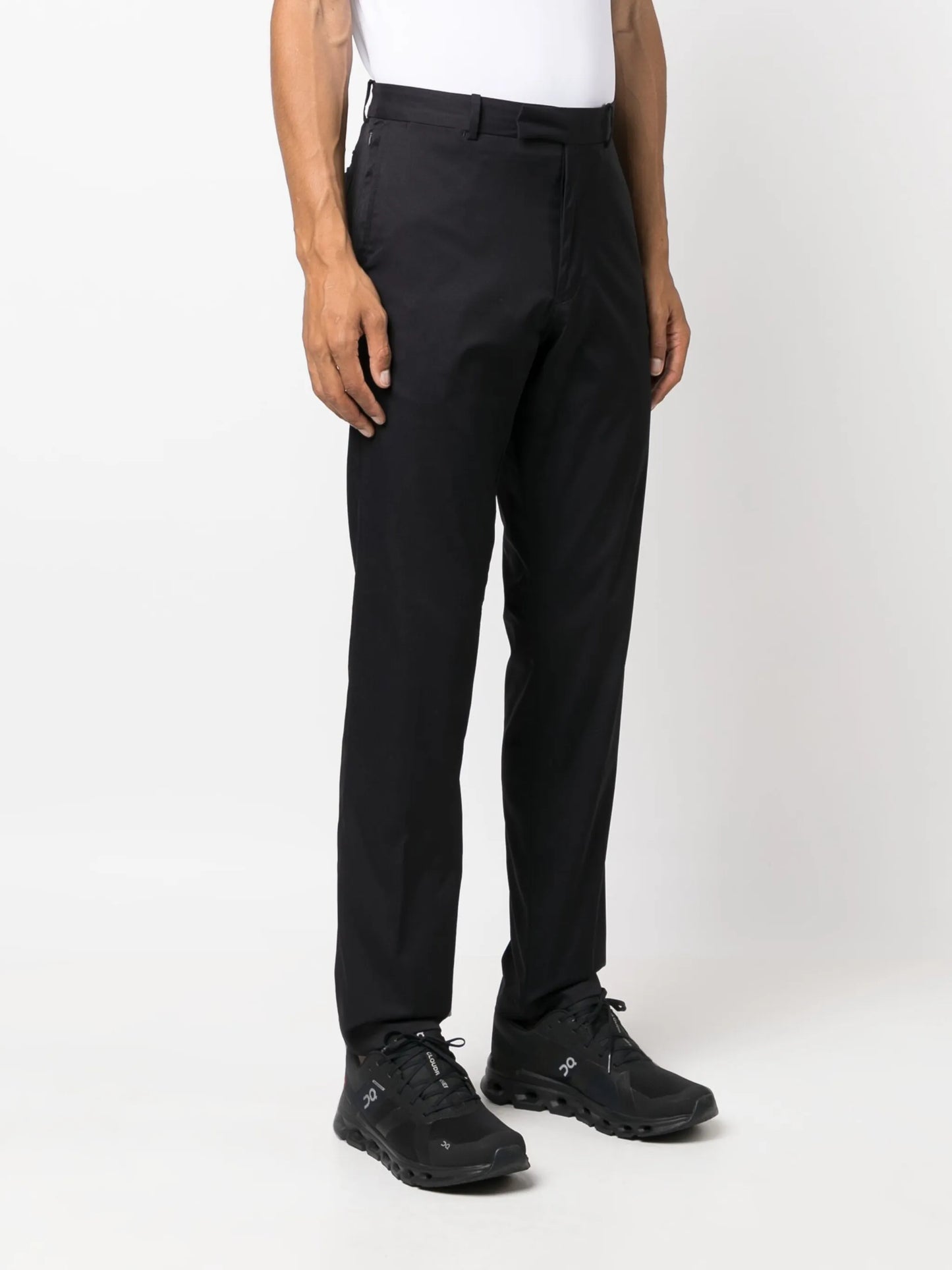 Golf off-centre fastening chino trousers
