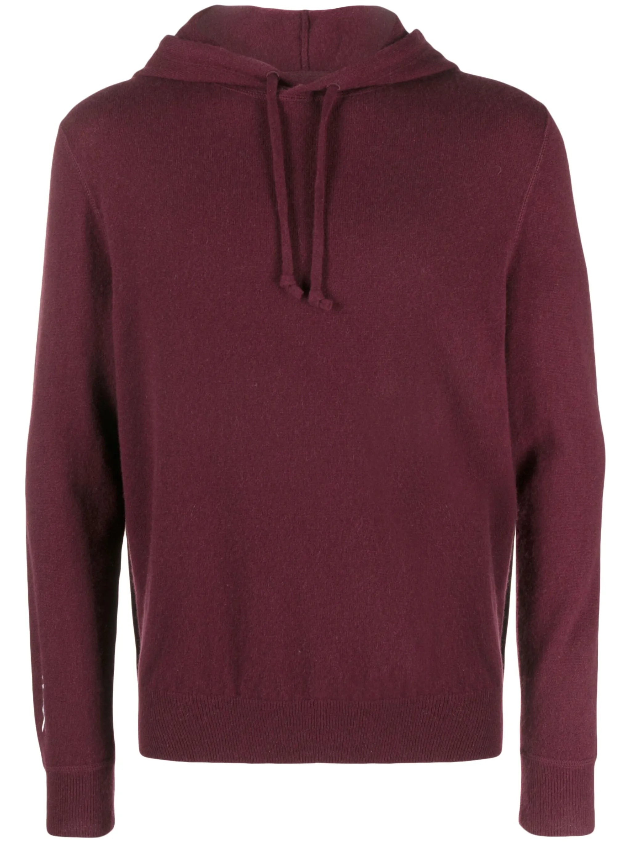 embroidered-logo knitted hoodie