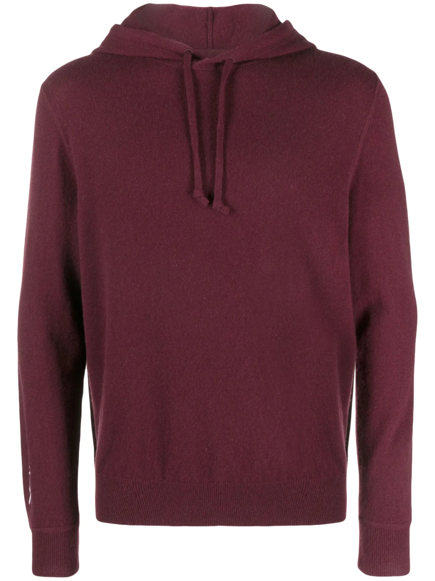 embroidered-logo knitted hoodie