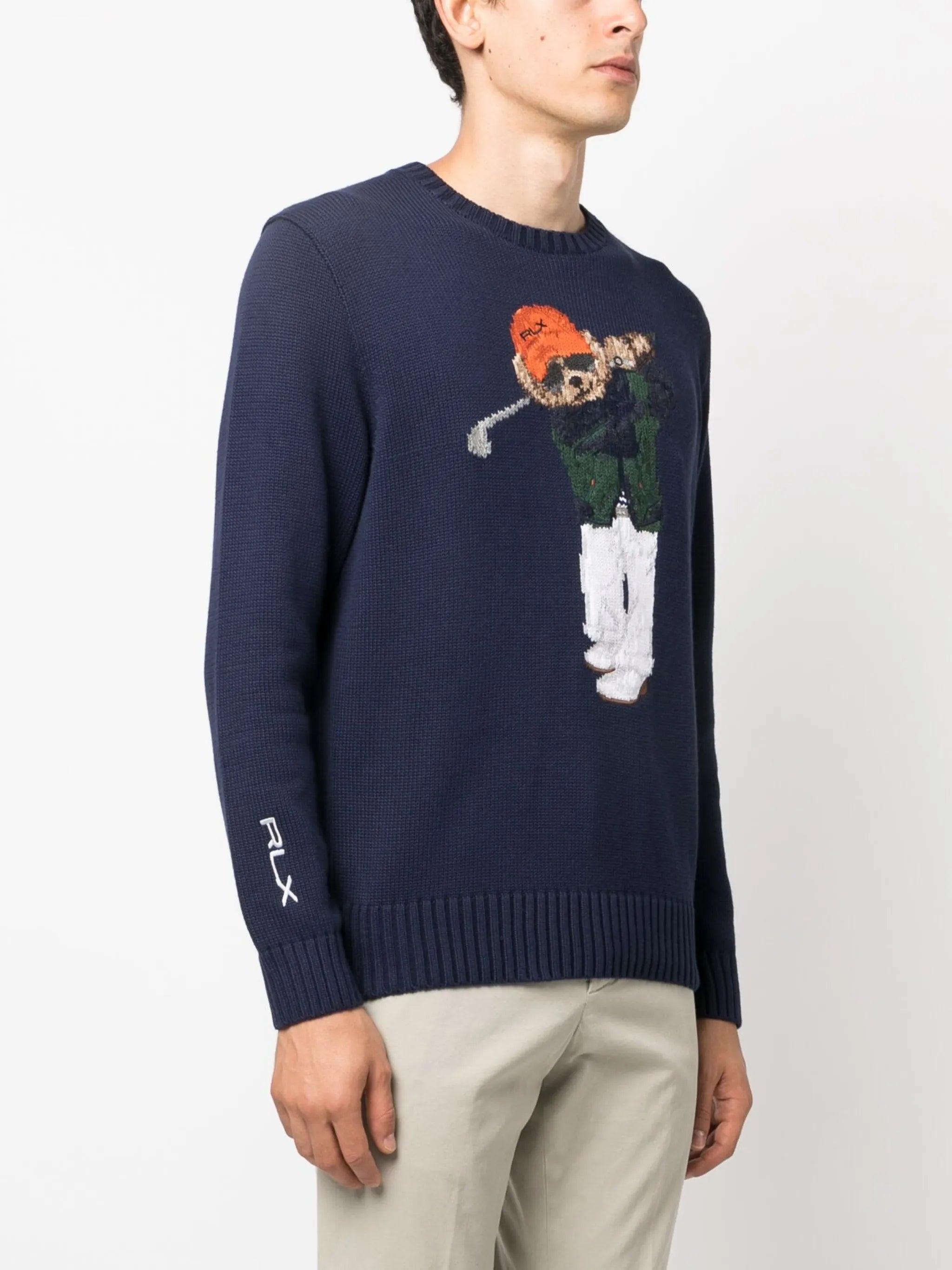 intarsia-knit logo jumper