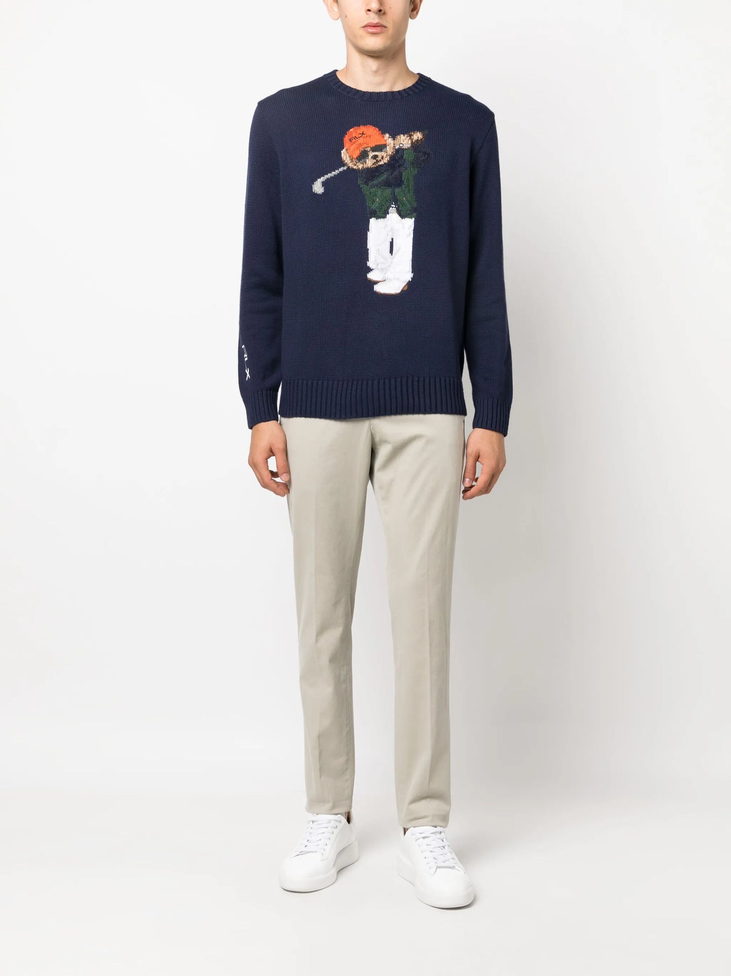 intarsia-knit logo jumper