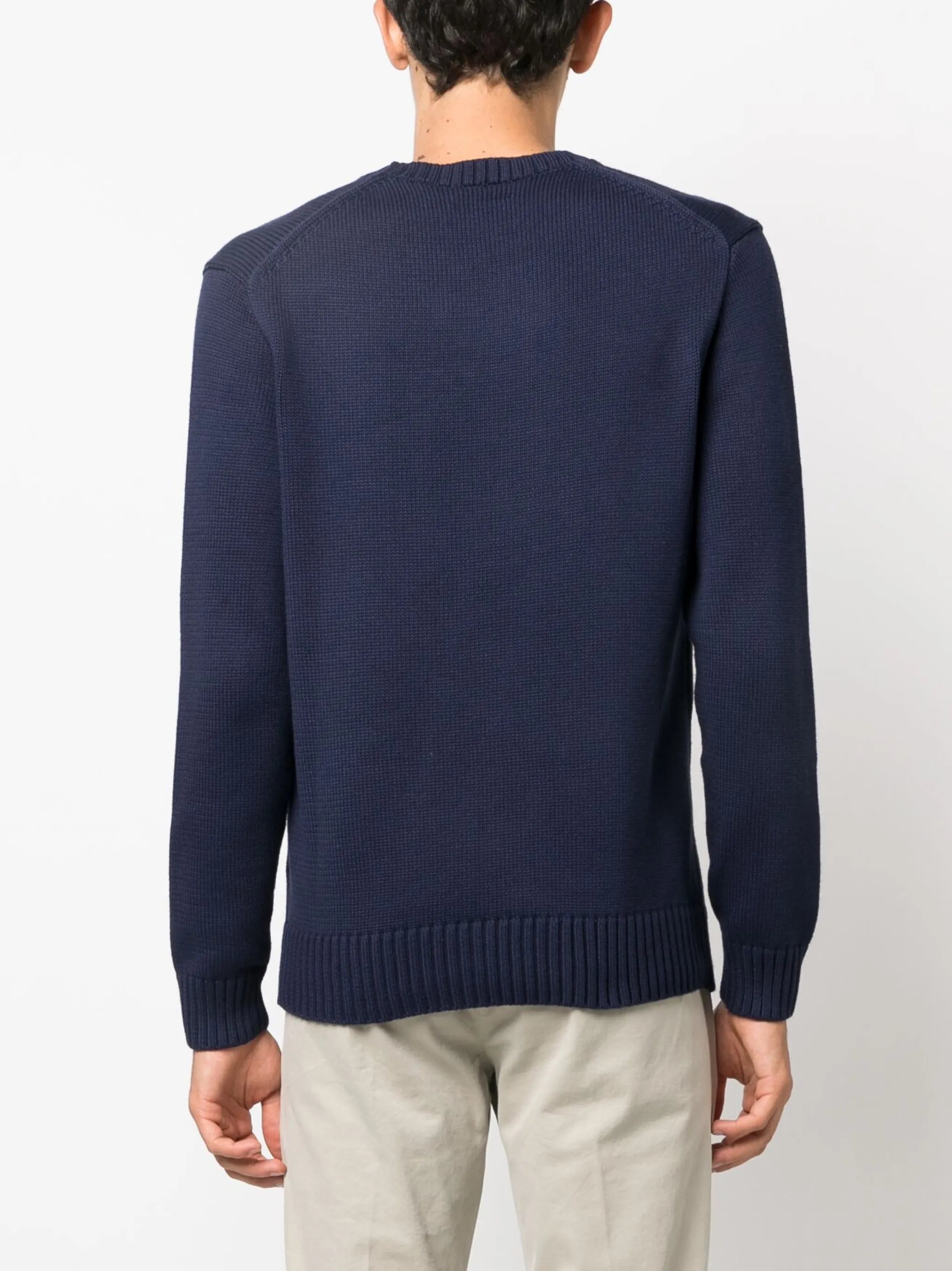 intarsia-knit logo jumper