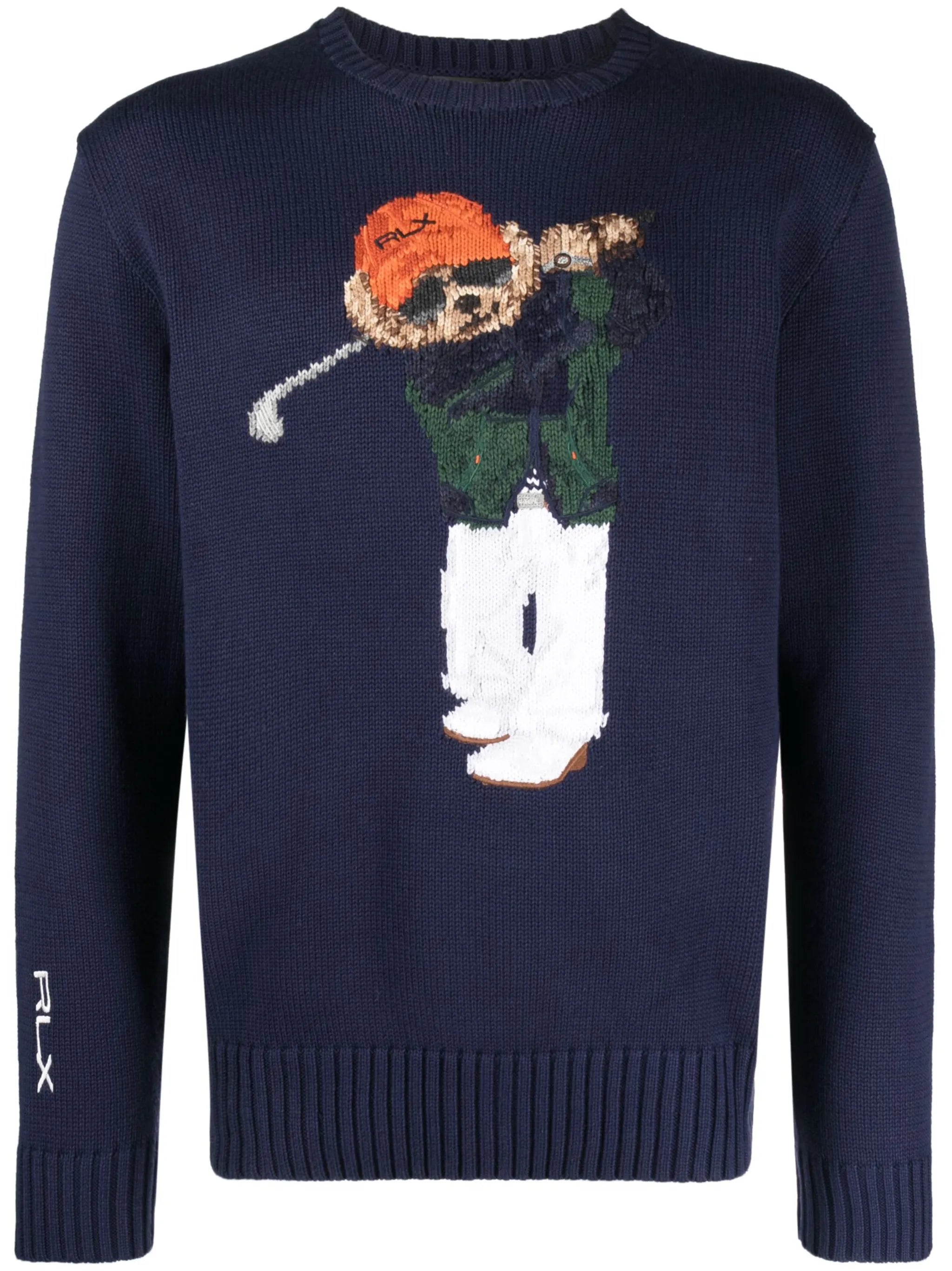 intarsia-knit logo jumper