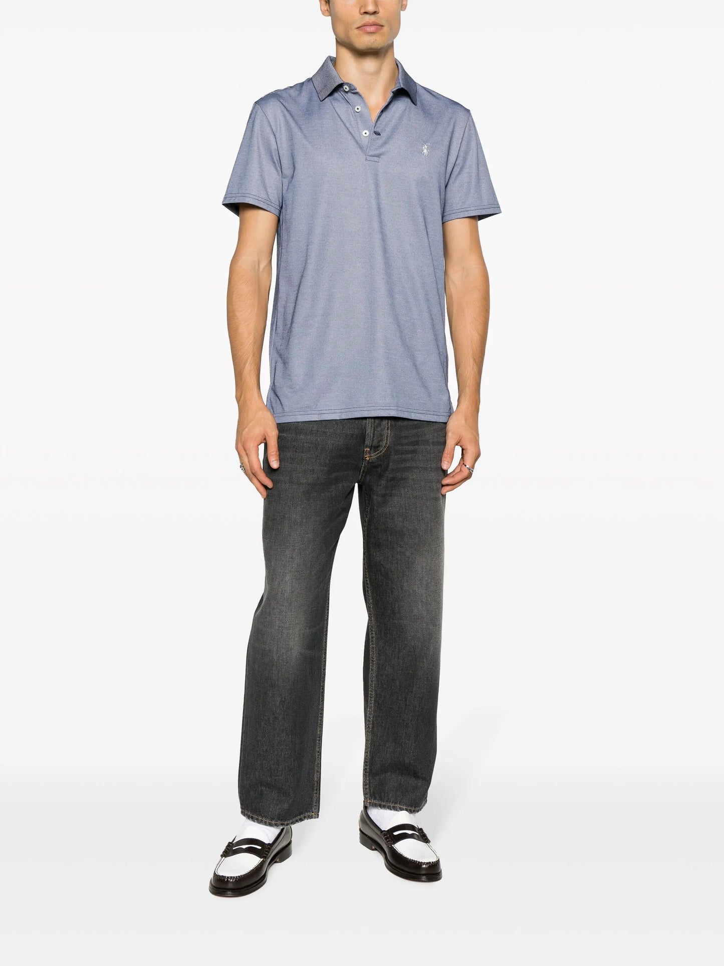 logo-embroidered short-sleeve polo shirt