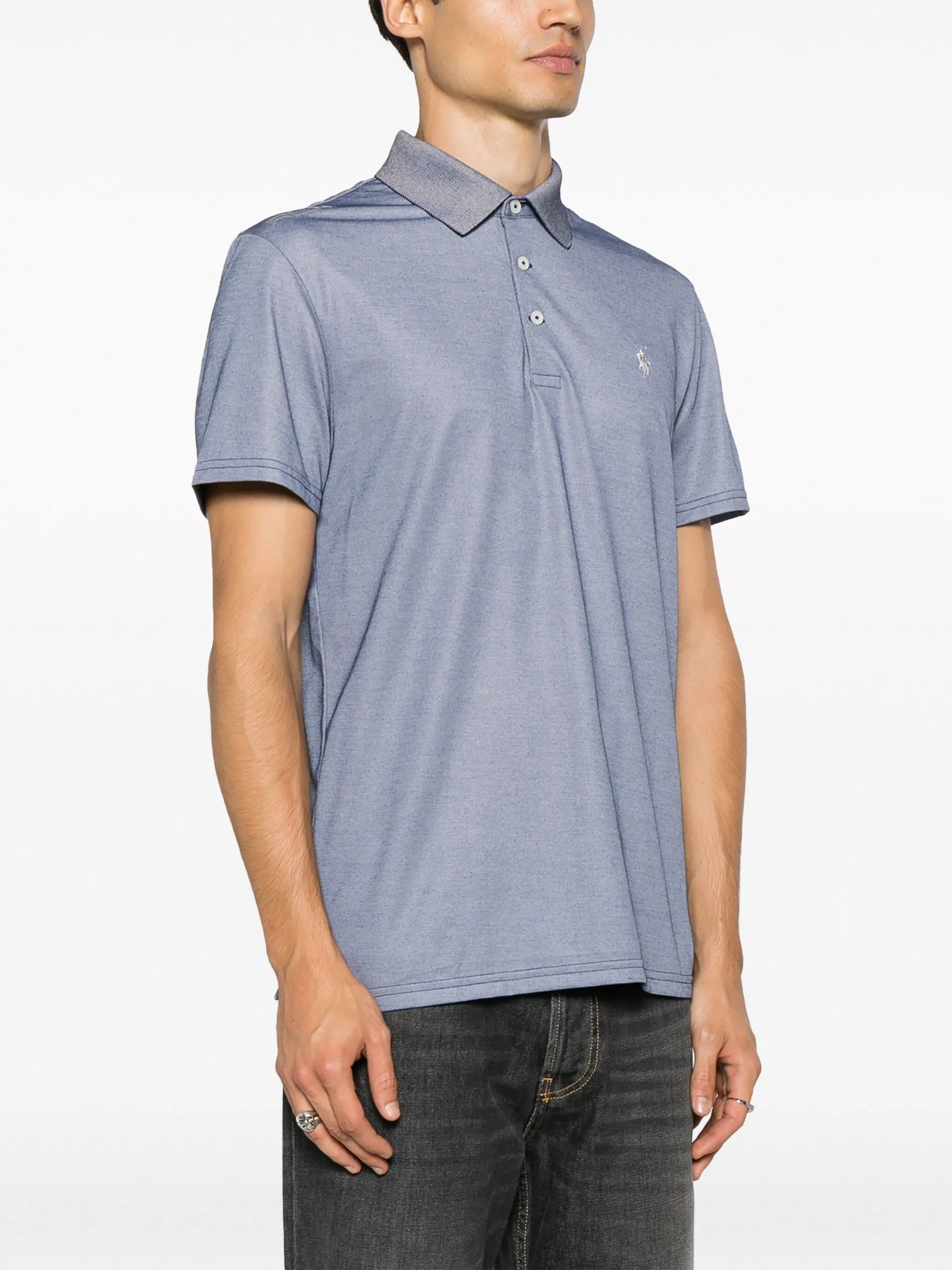 logo-embroidered short-sleeve polo shirt