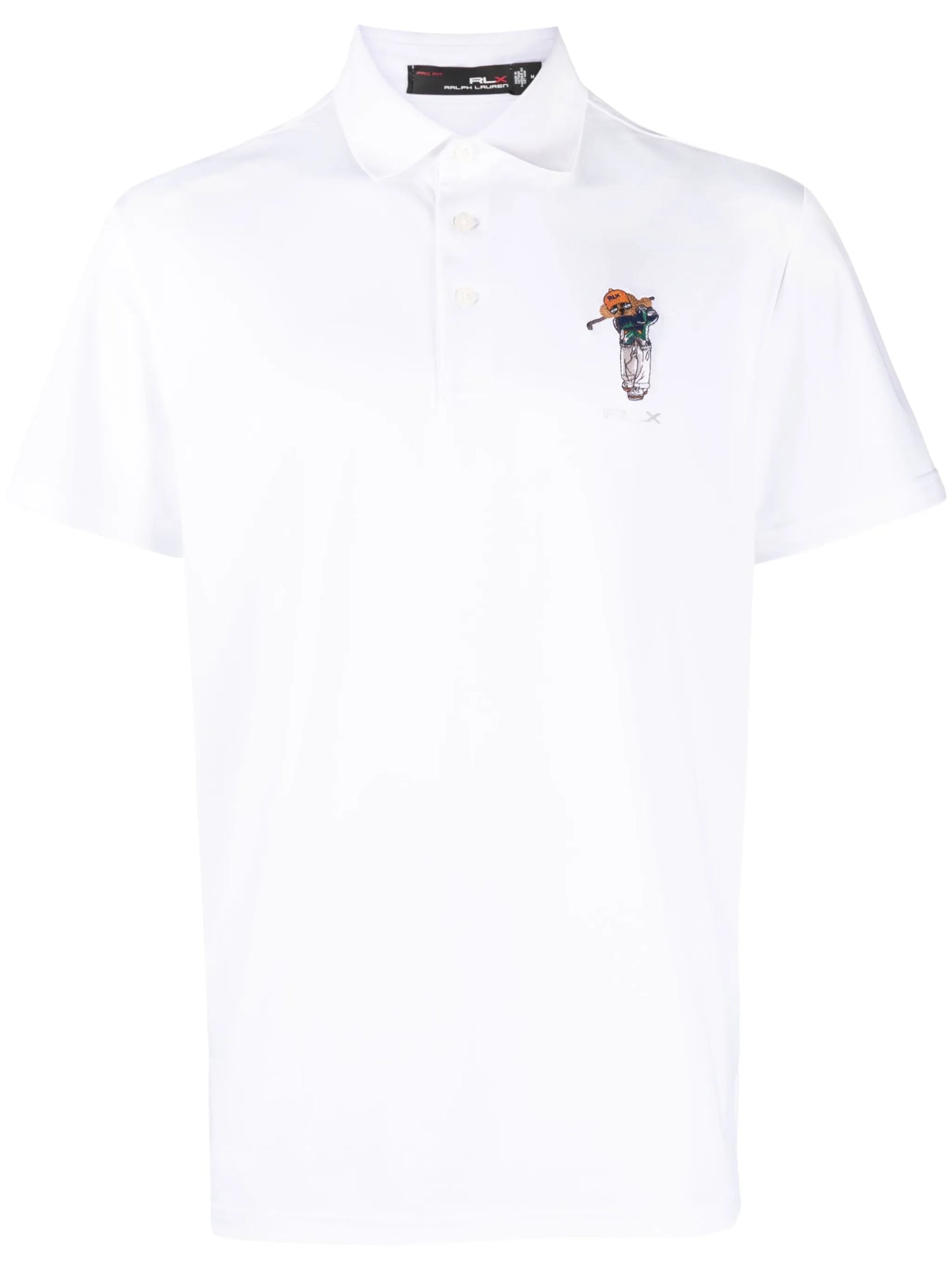 embroidered polo-bear cotton polo shirt