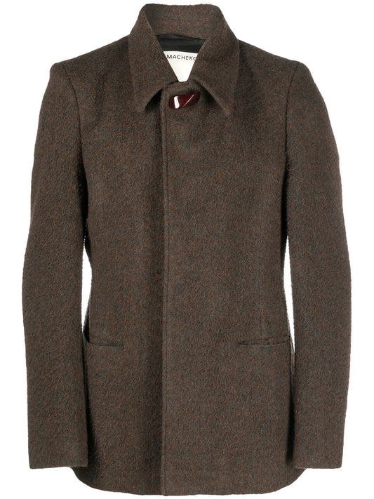 fitted single-breasted coat