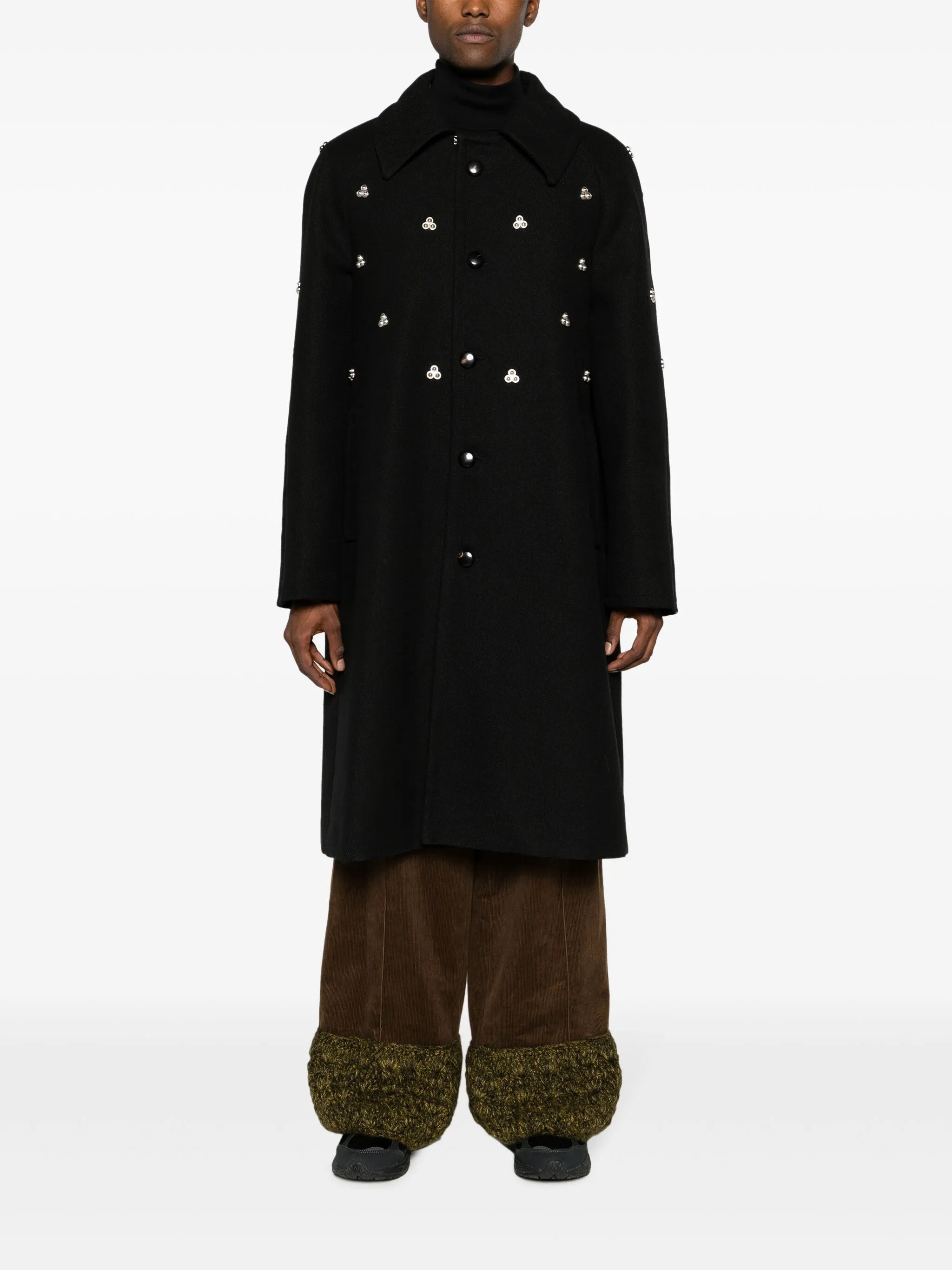 Verdun rivet-embellished midi coat