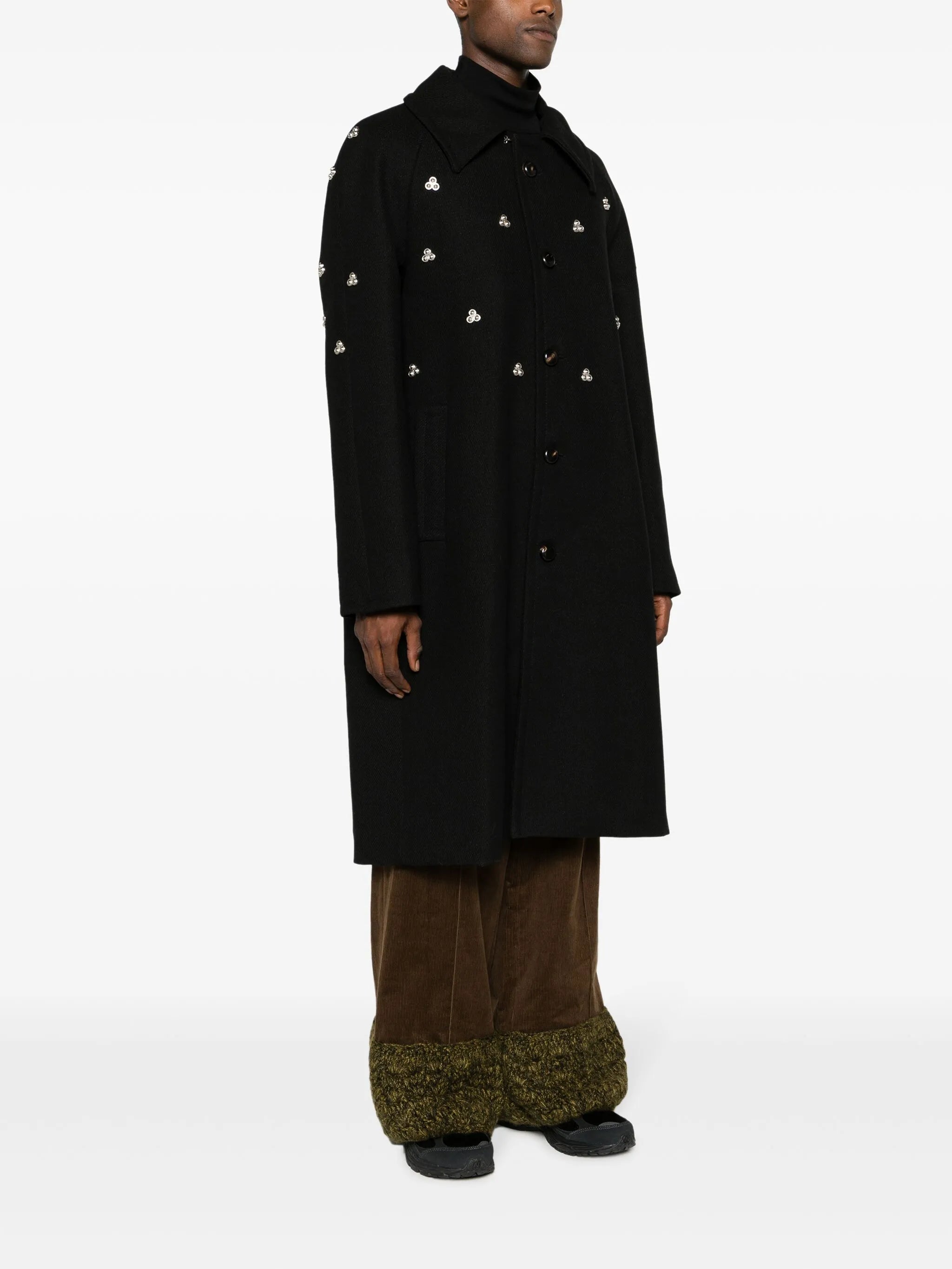 Verdun rivet-embellished midi coat
