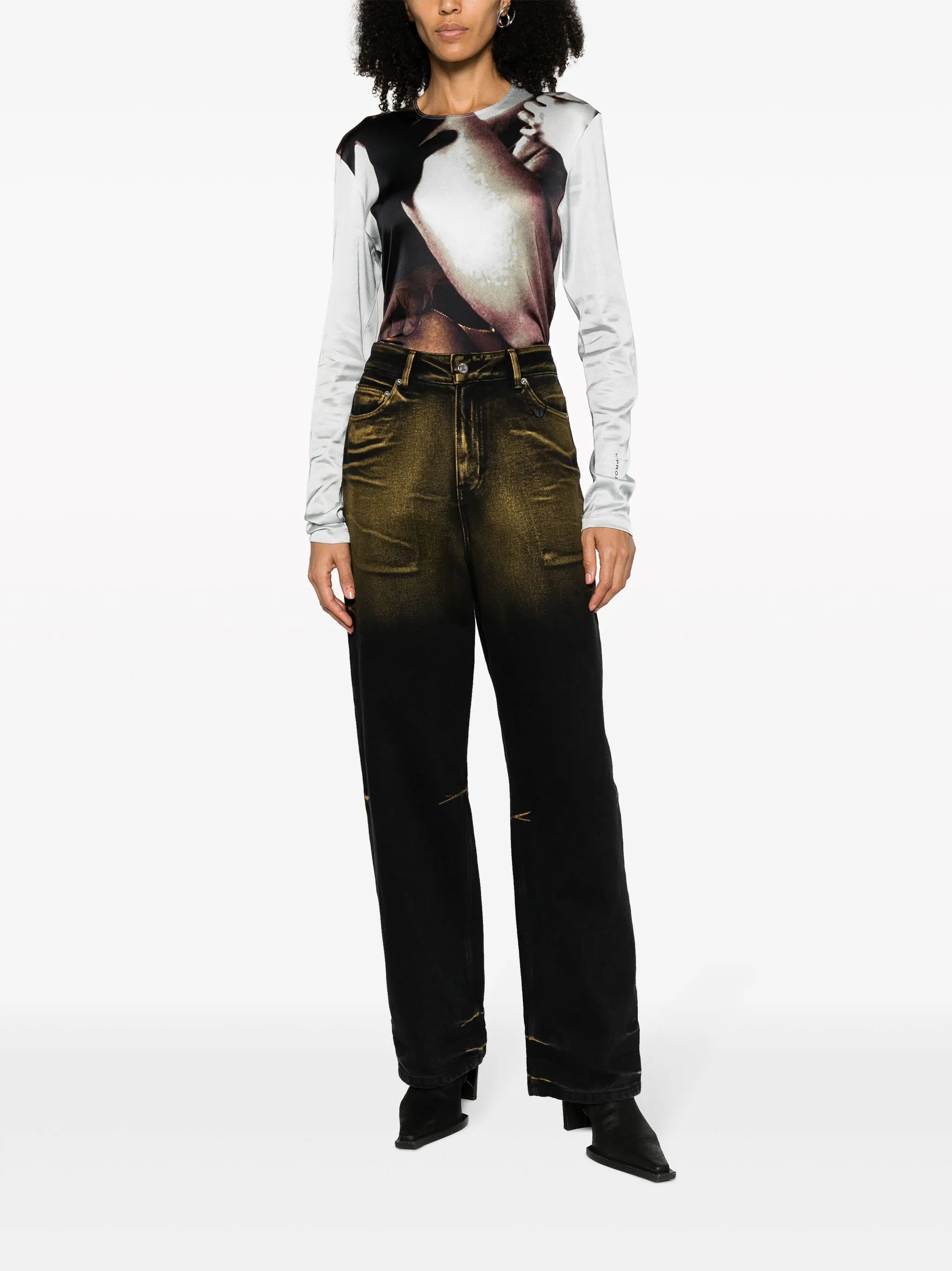 Body Collage-print long-sleeve T-shirt