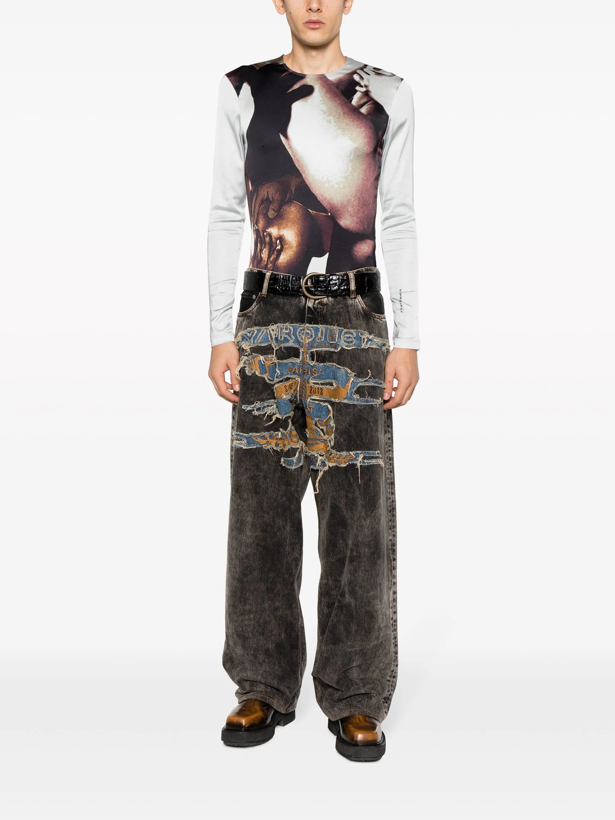 Body Collage-print long-sleeve T-shirt
