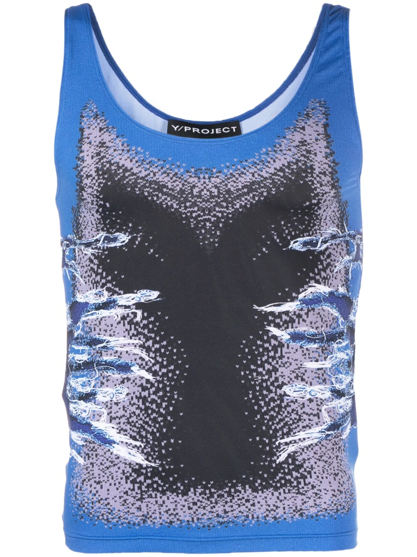 Whisker-print tank top