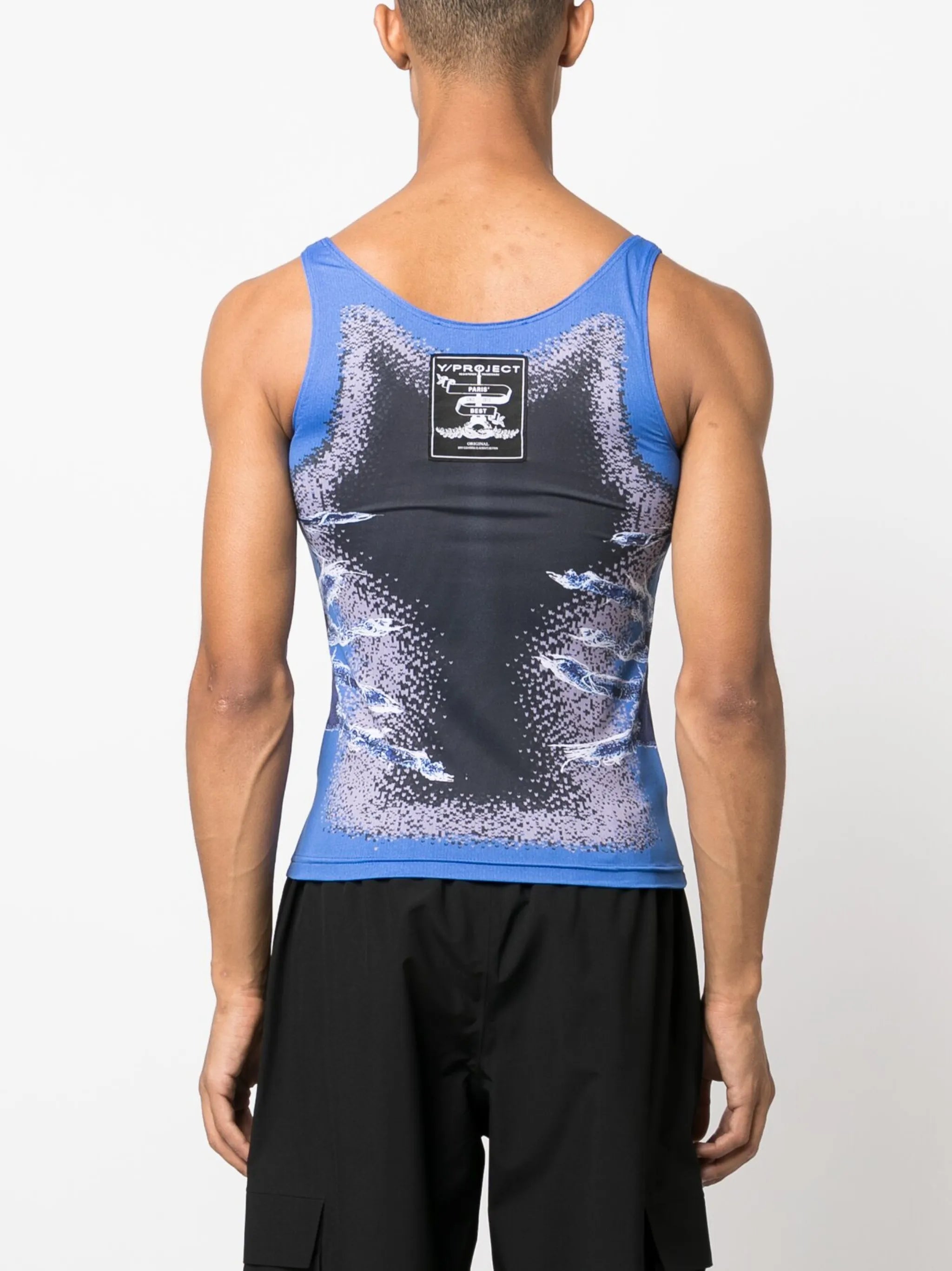 Whisker-print tank top