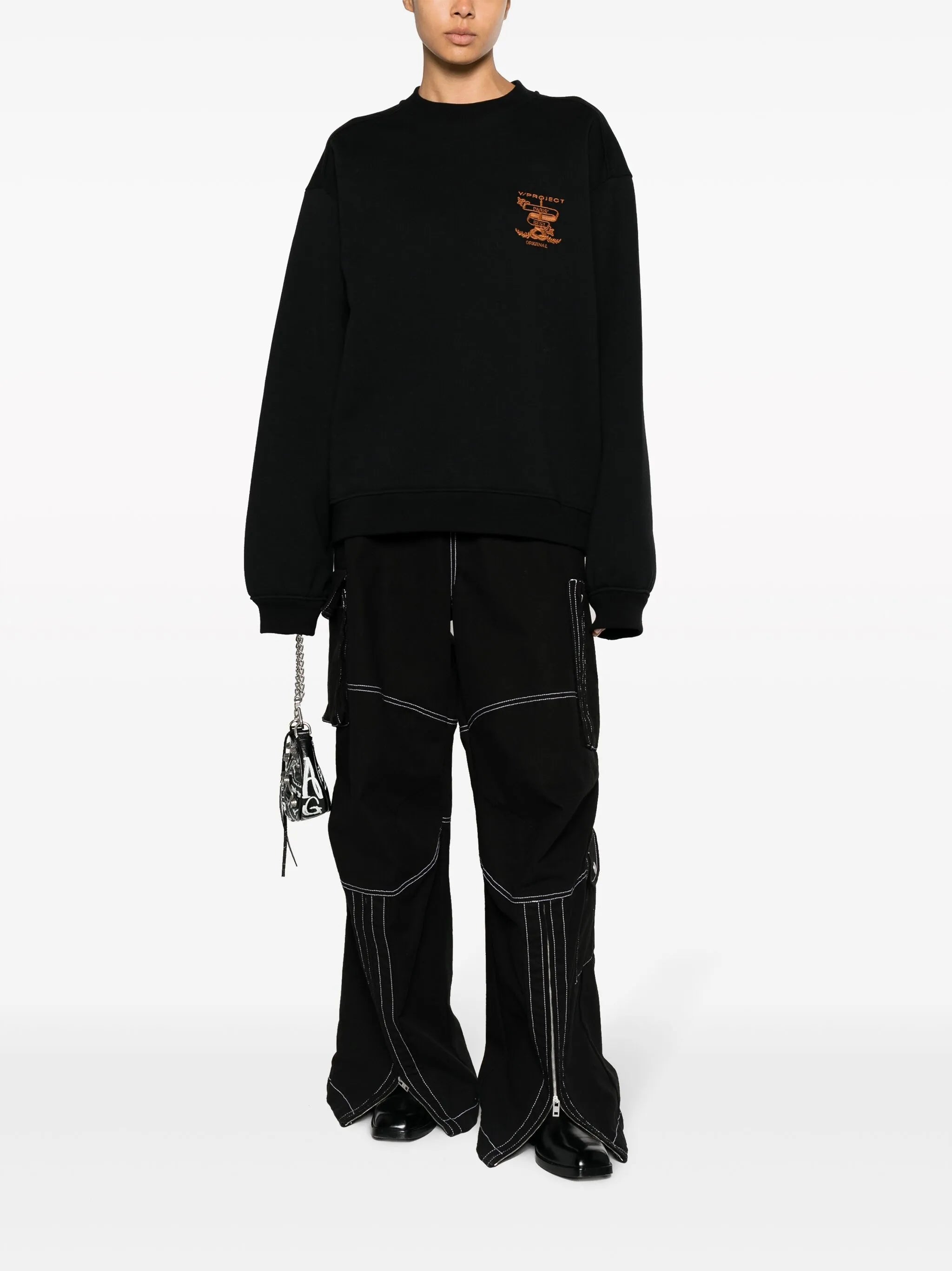 logo-embroidered organic cotton sweatshirt