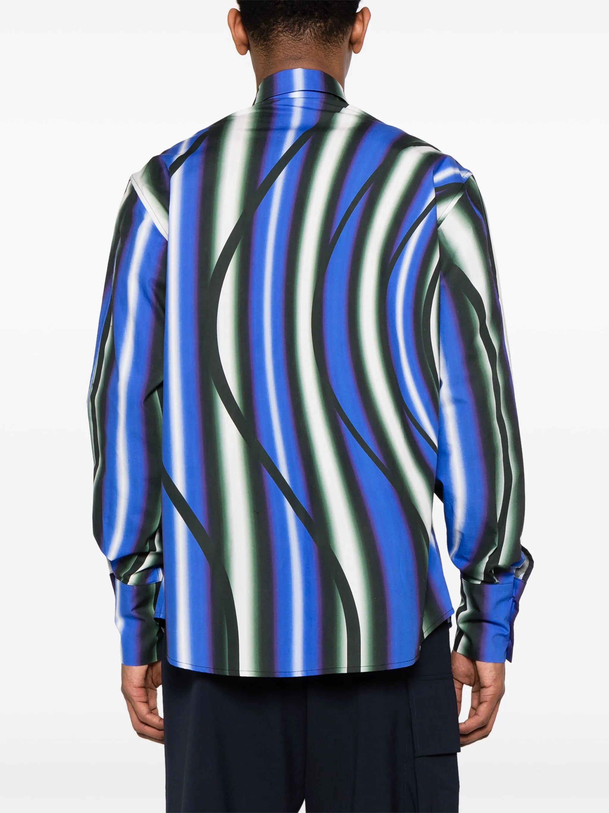 Trip panelled cotton shirt