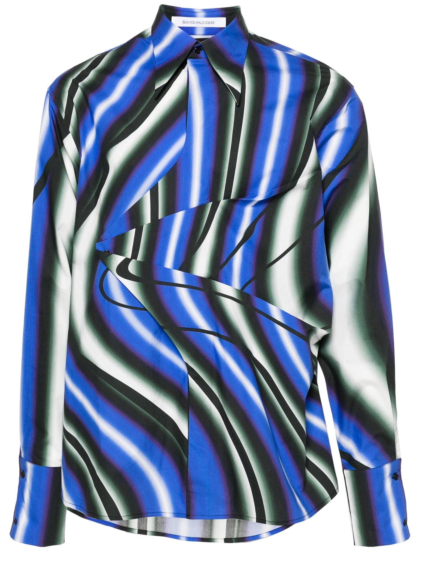 Trip panelled cotton shirt