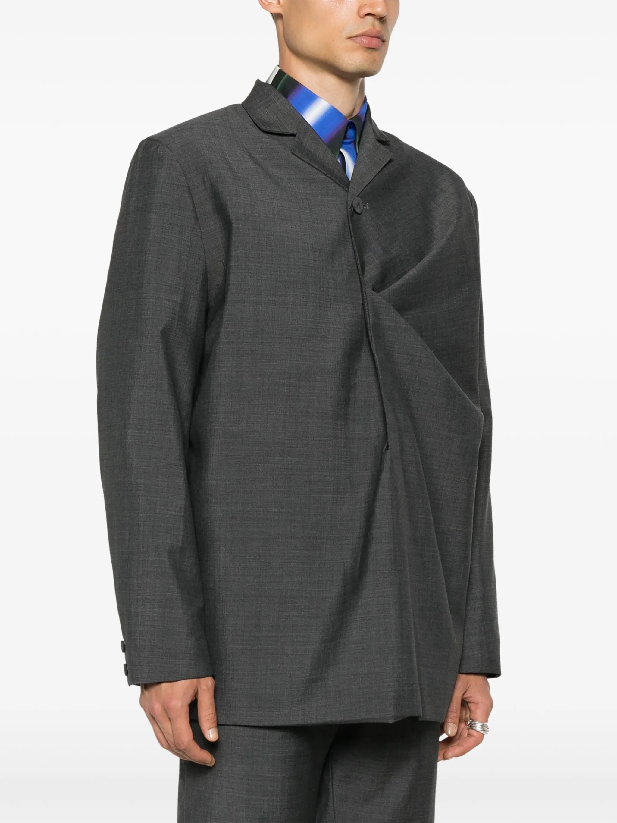 pinches-detailed wool-blend blazer