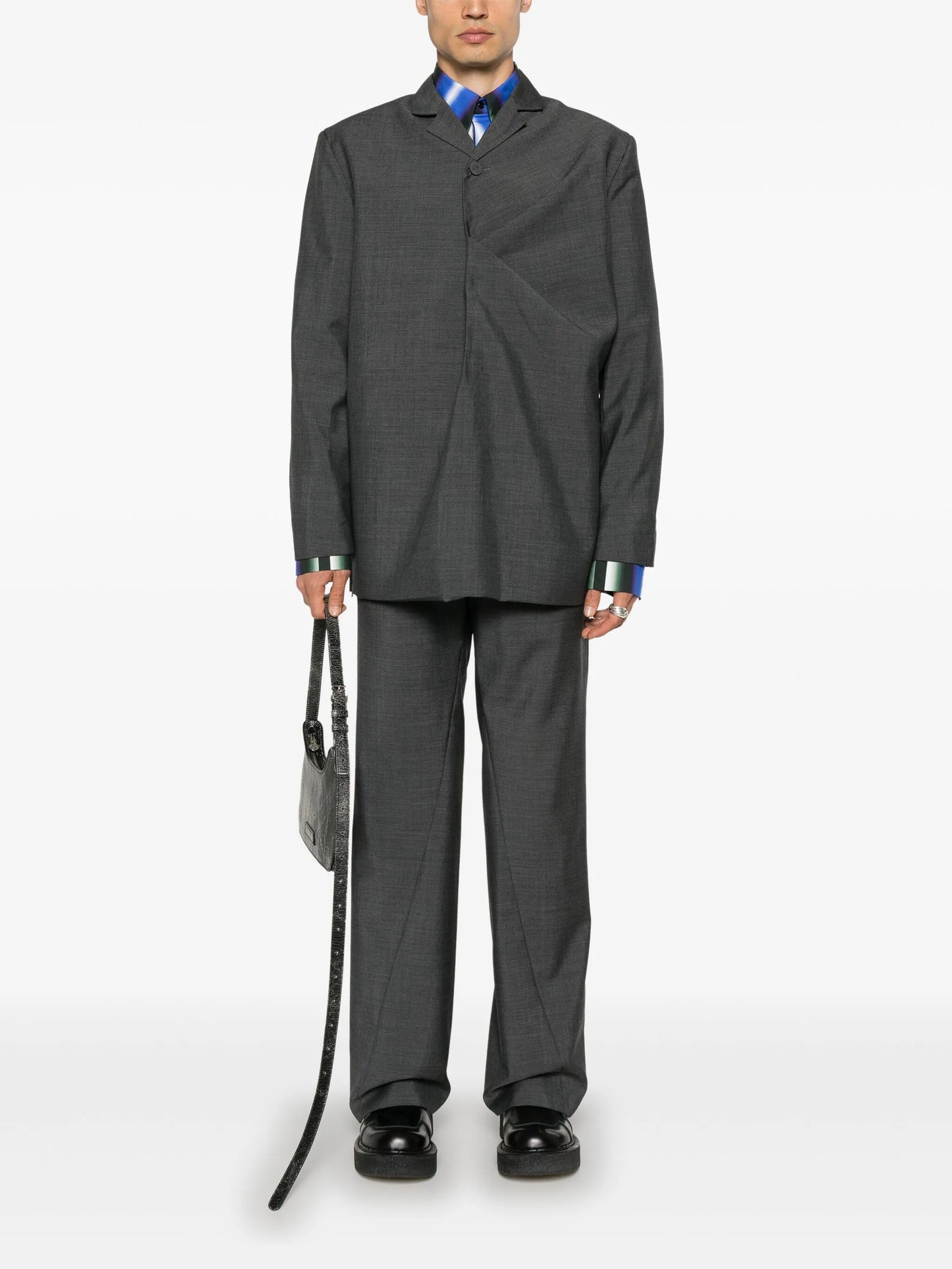 pinches-detailed wool-blend blazer