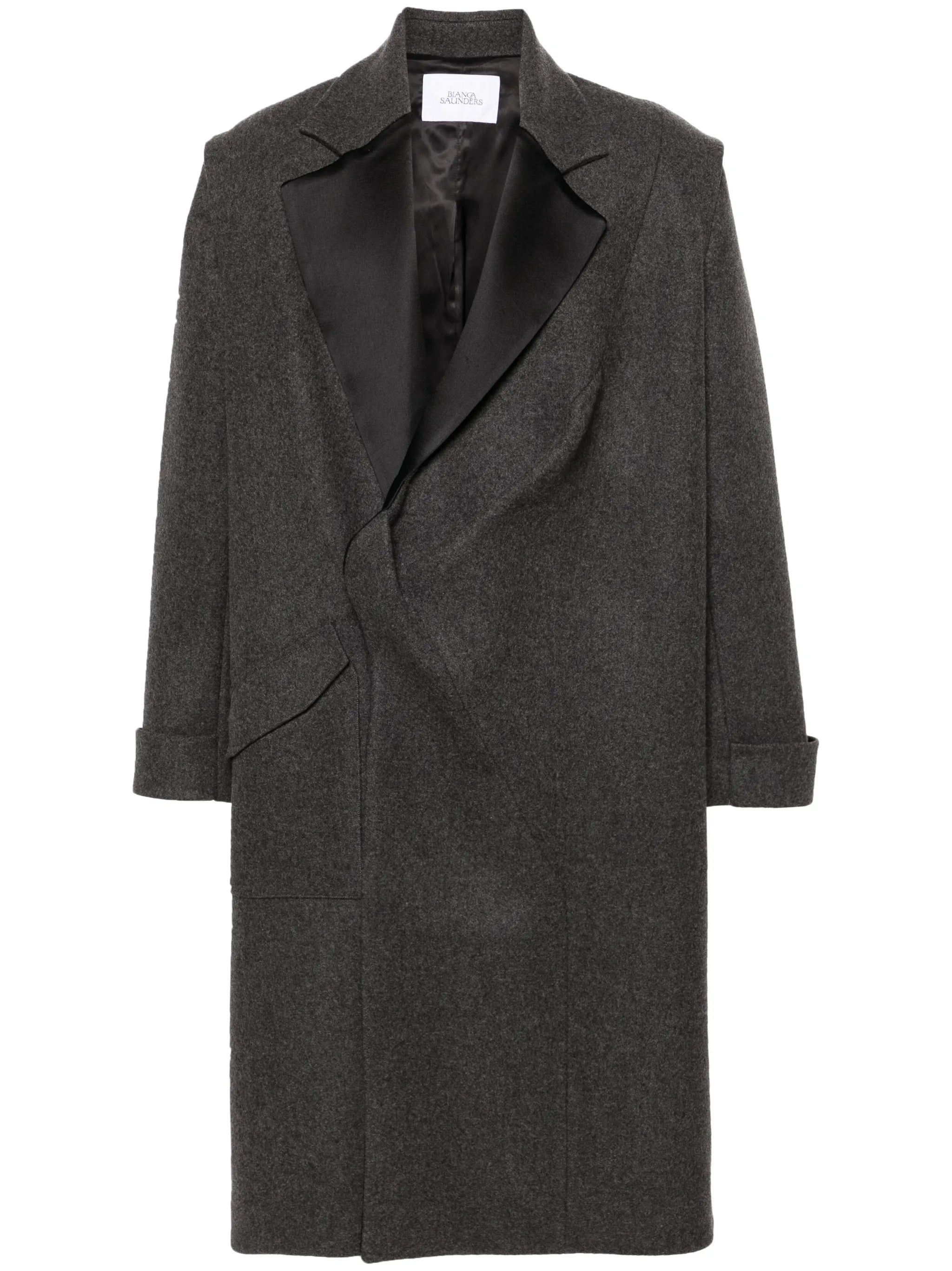 Pinches single-breasted wool coat