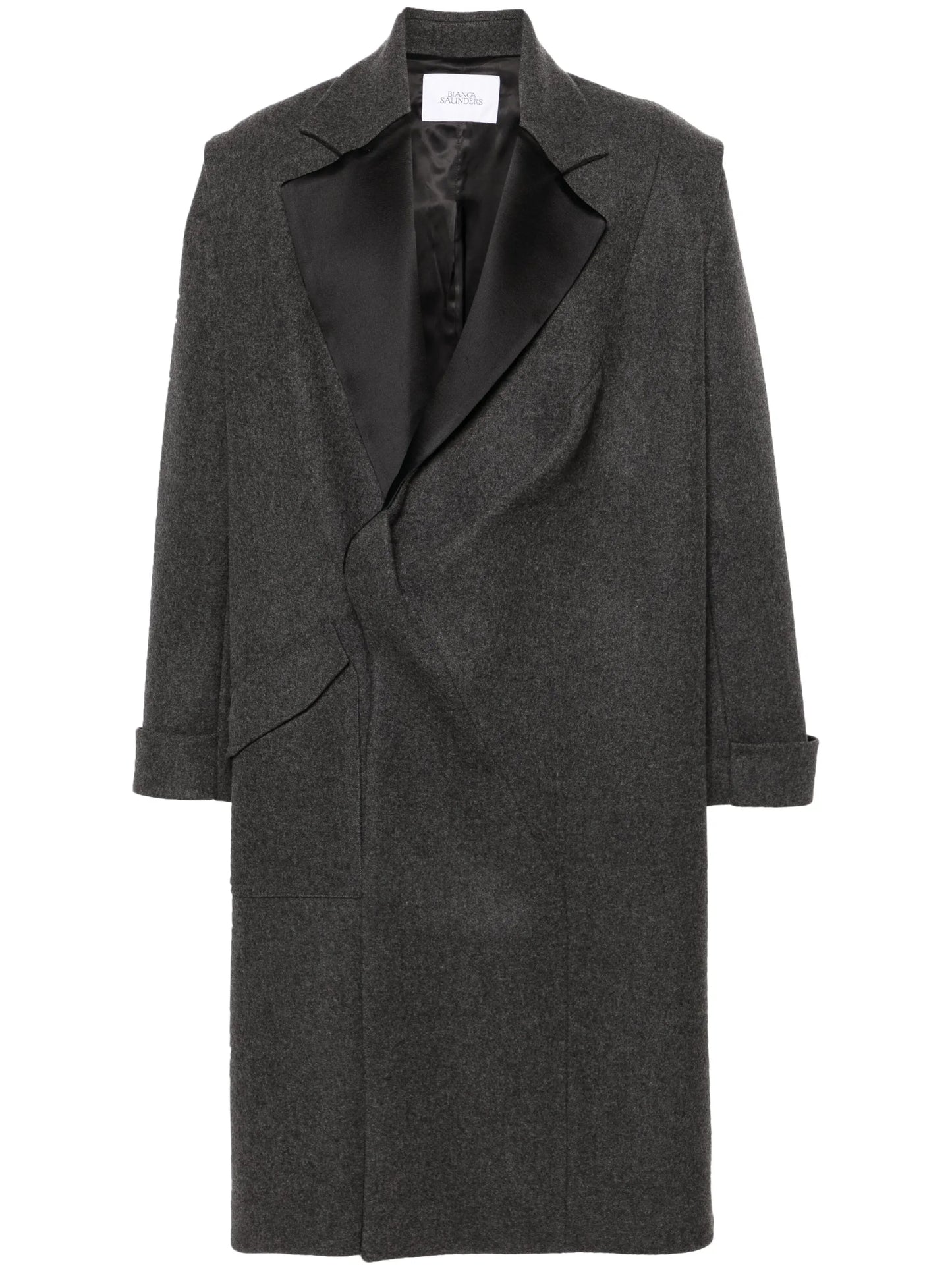 Pinches single-breasted wool coat