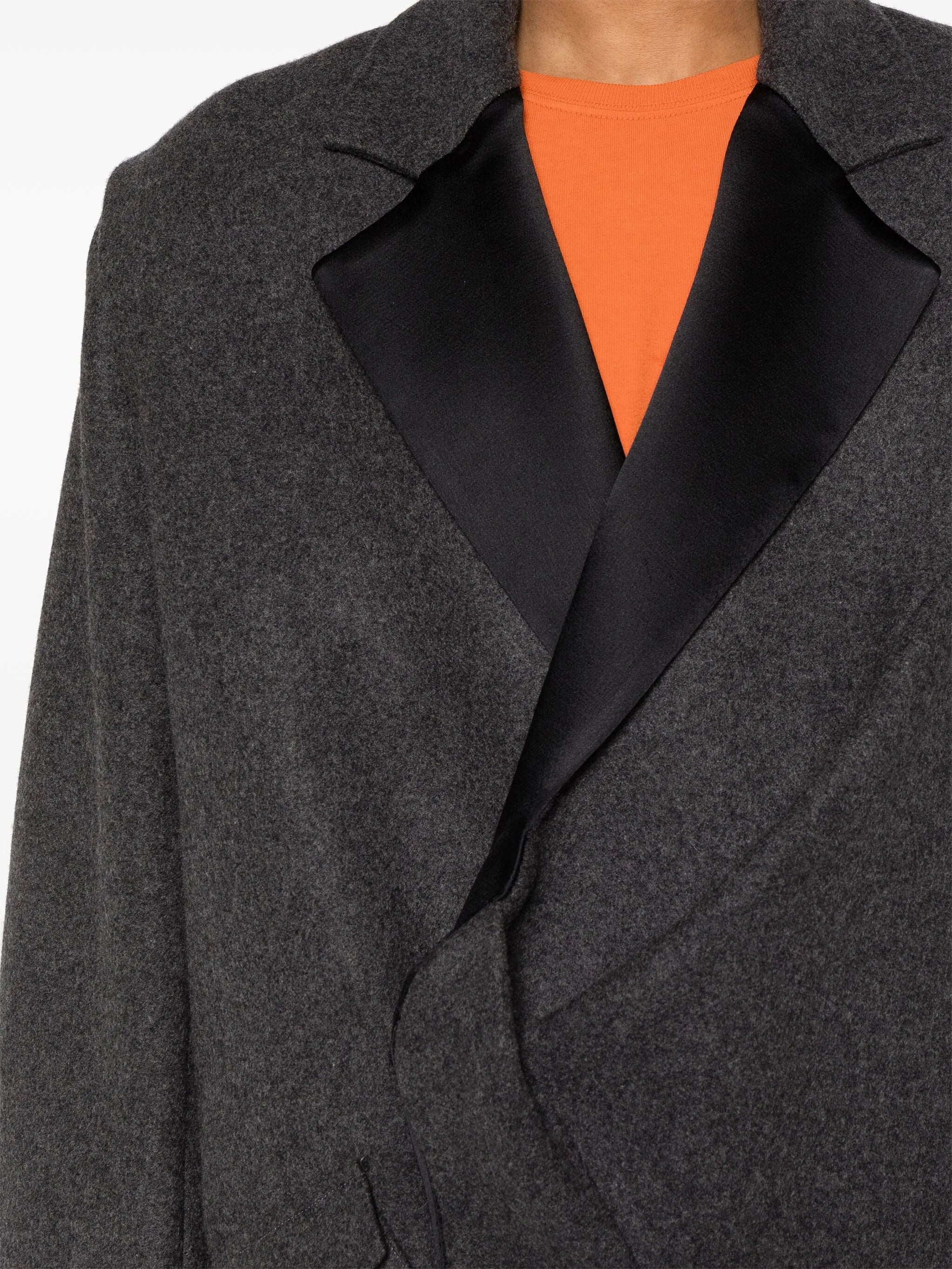 Pinches single-breasted wool coat