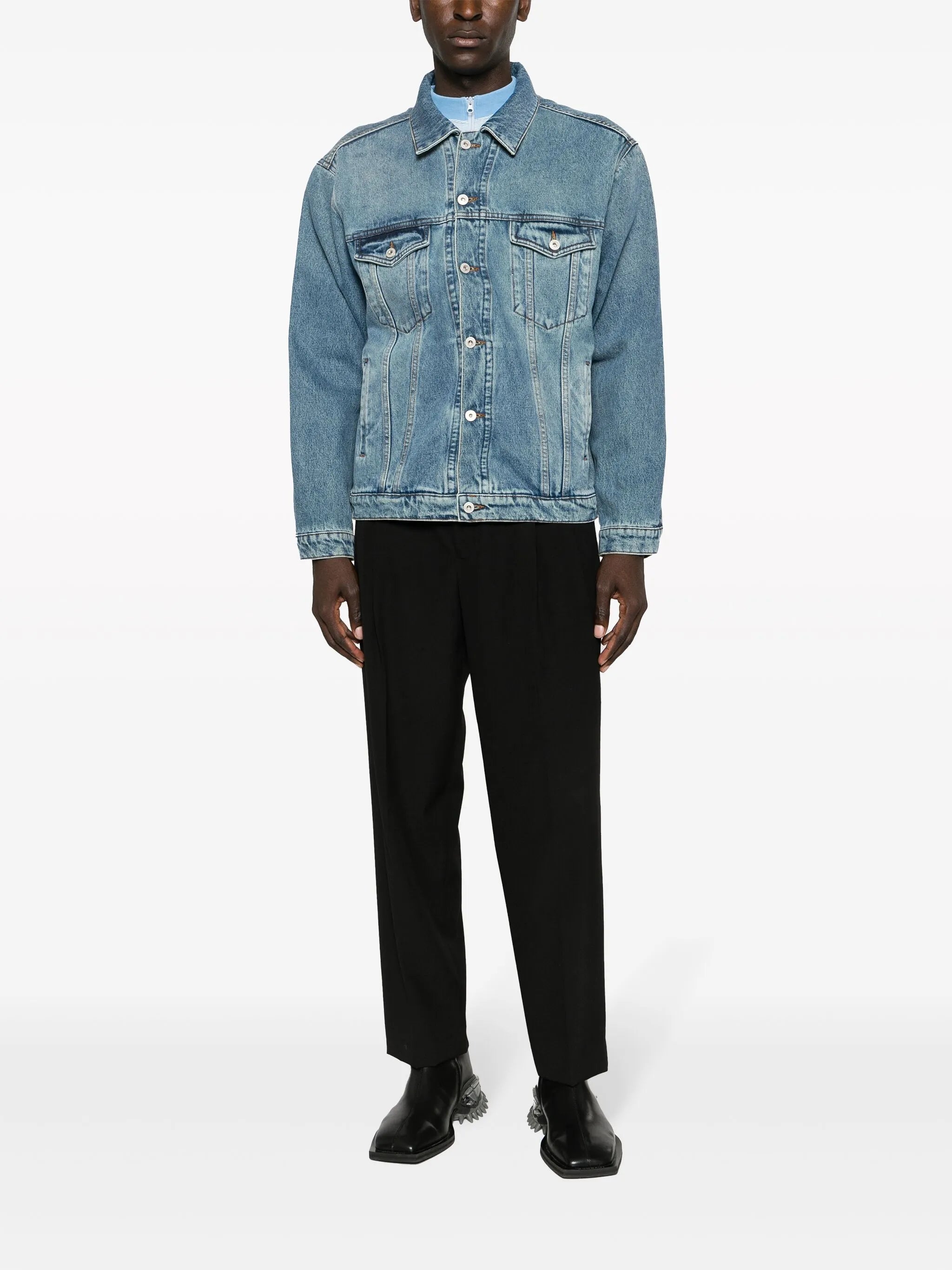 logo-patch denim jacket