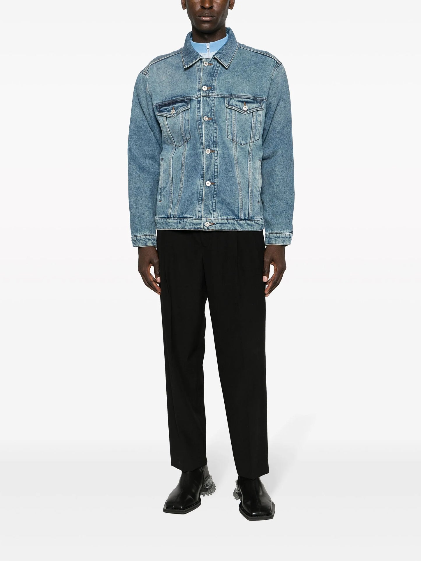 logo-patch denim jacket