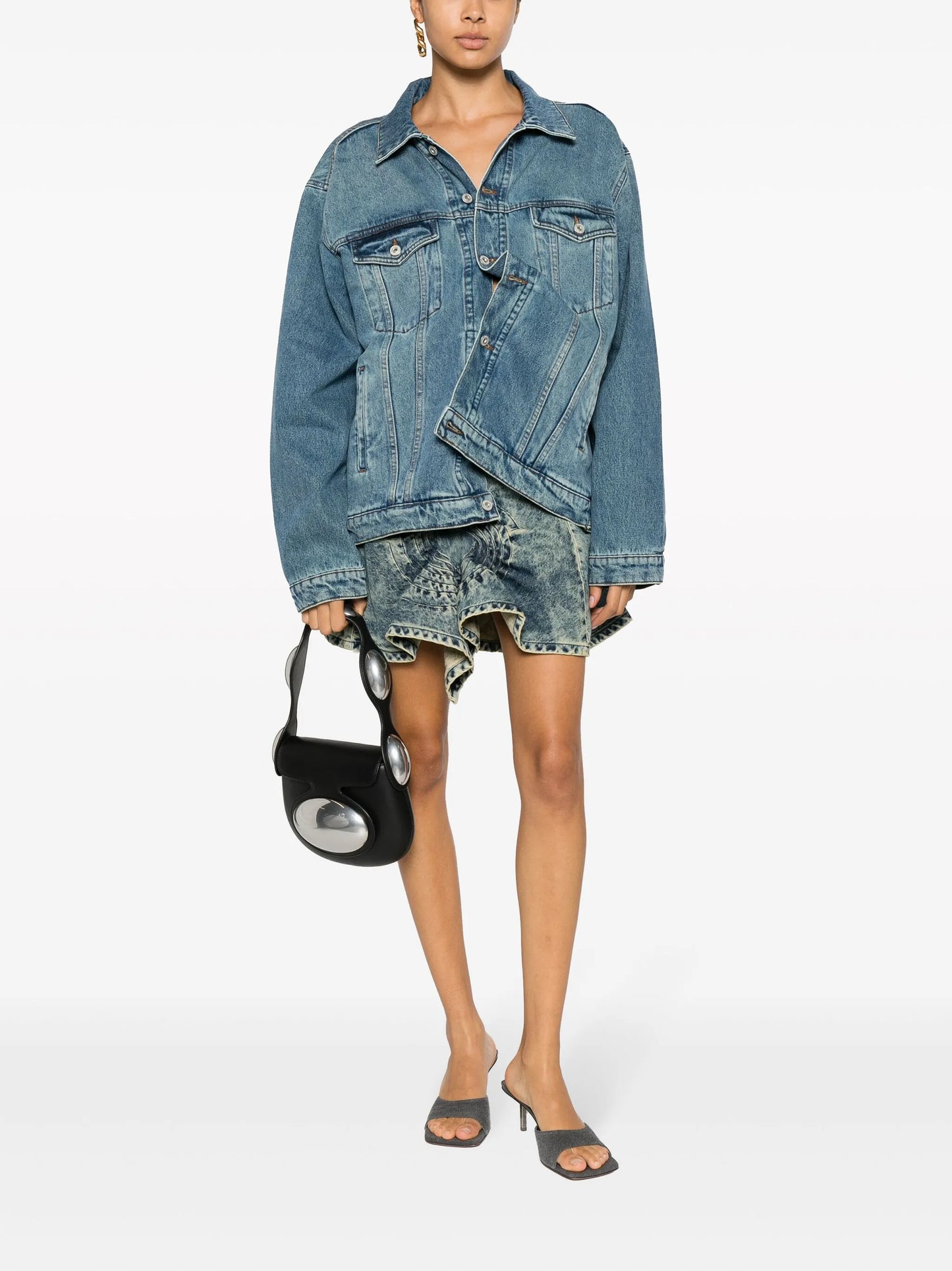 logo-patch denim jacket
