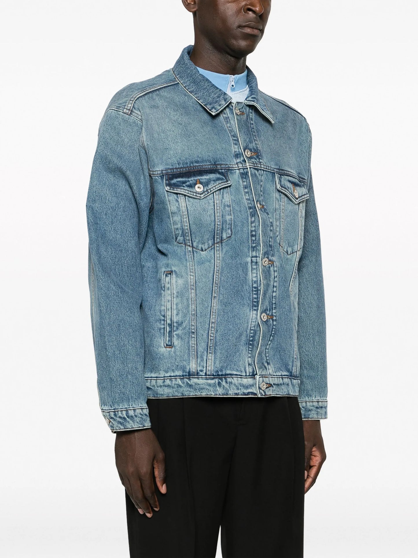 logo-patch denim jacket