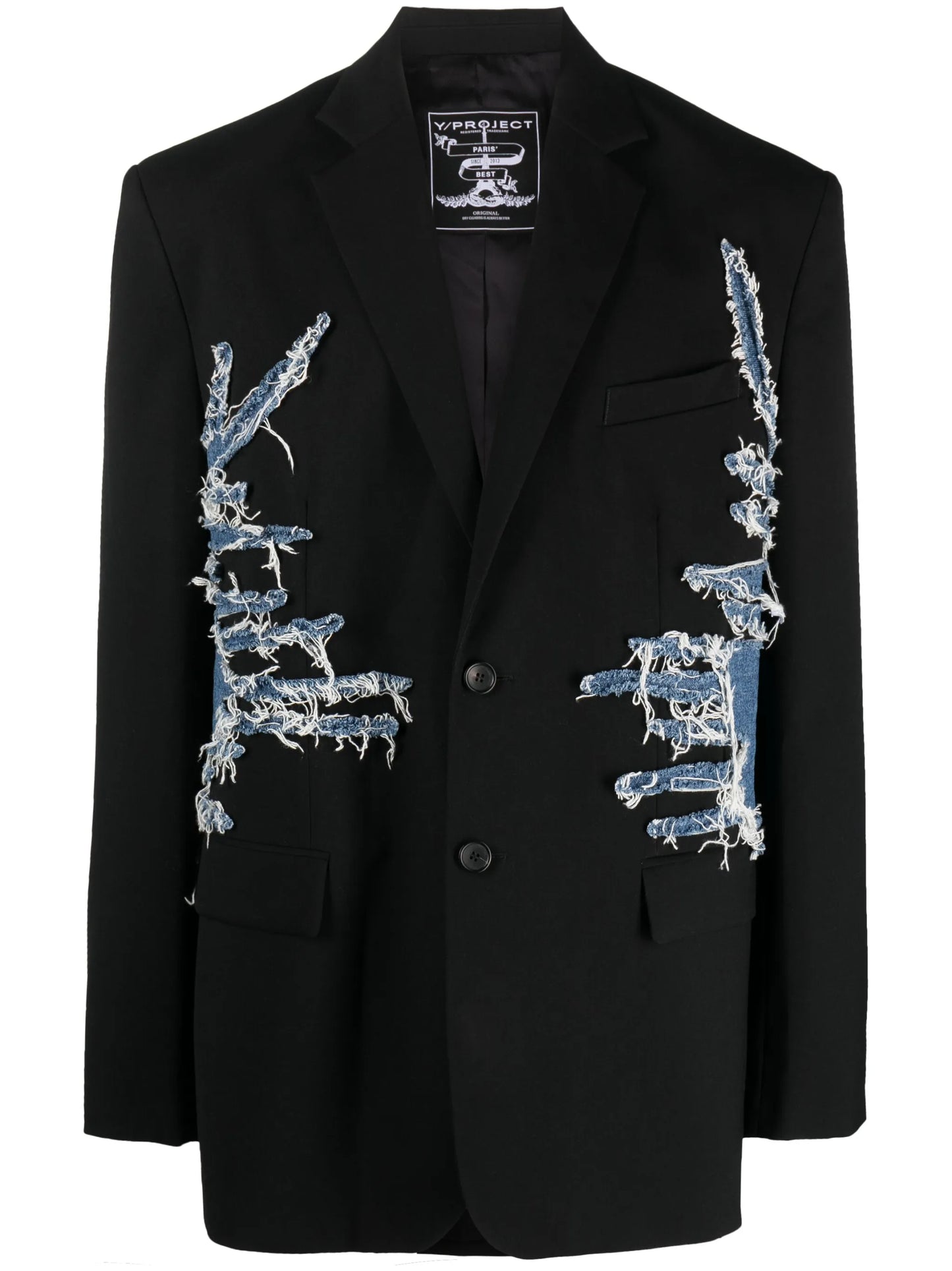Whisker single-breasted blazer
