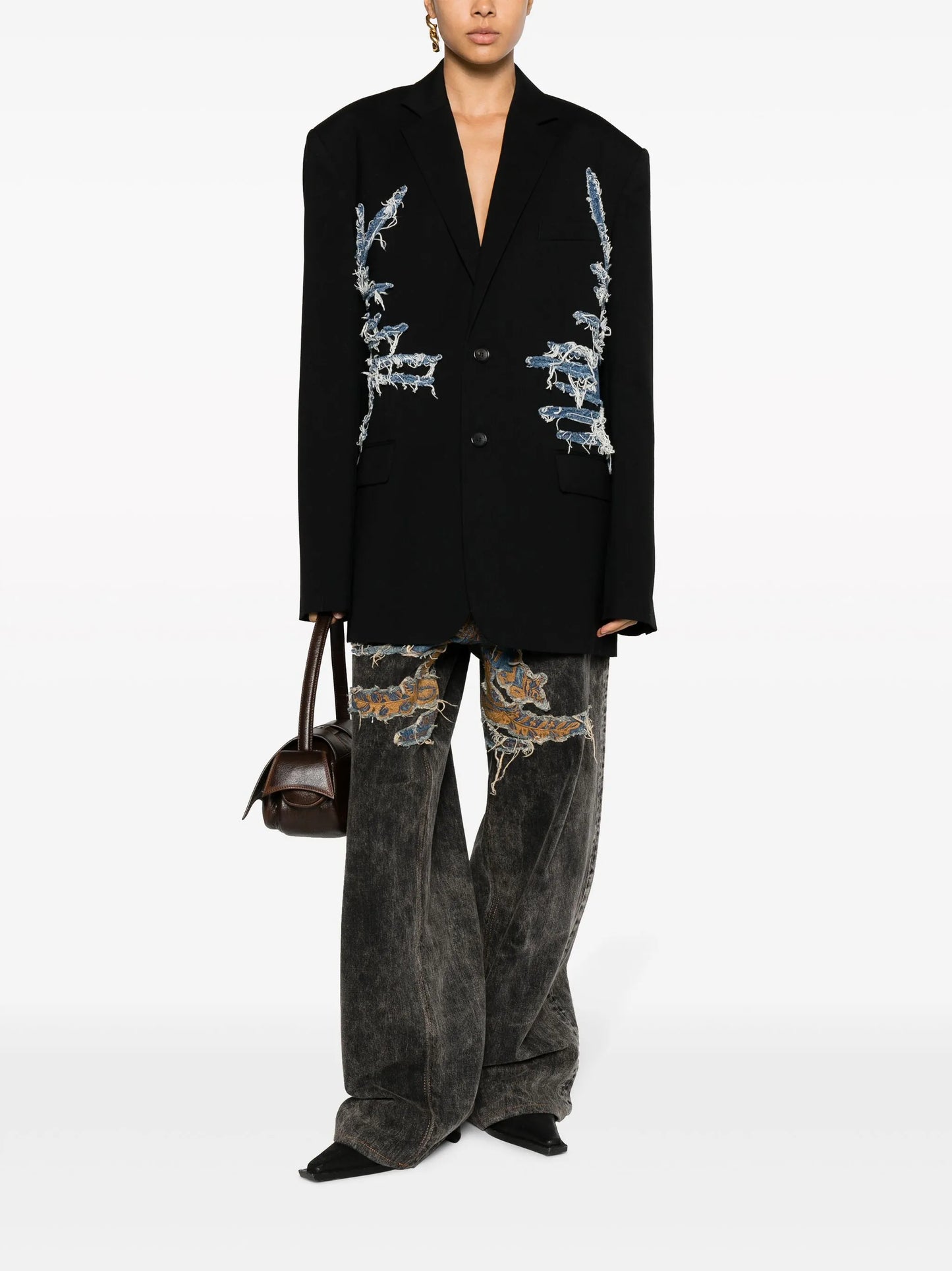 Whisker single-breasted blazer