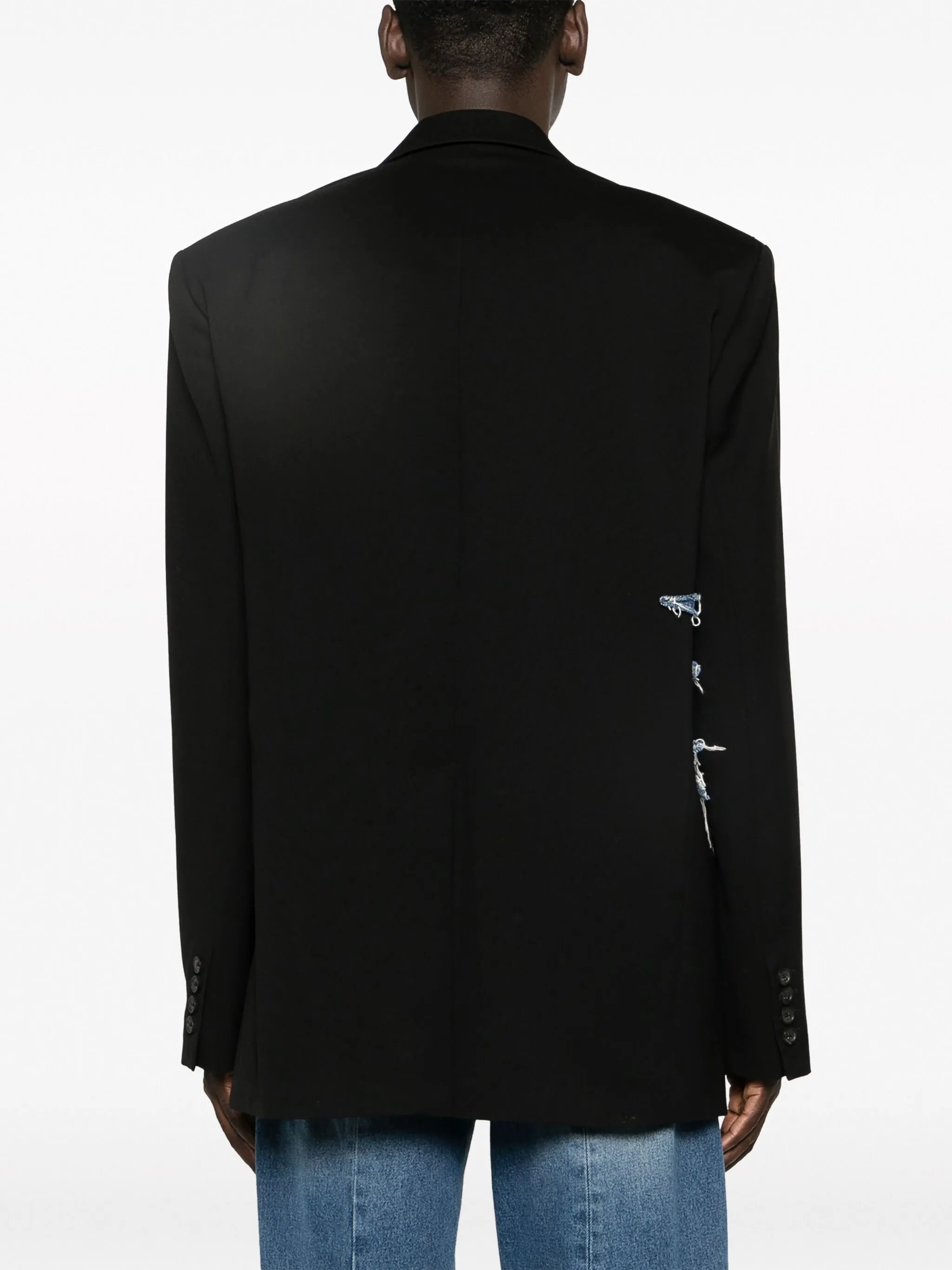 Whisker single-breasted blazer