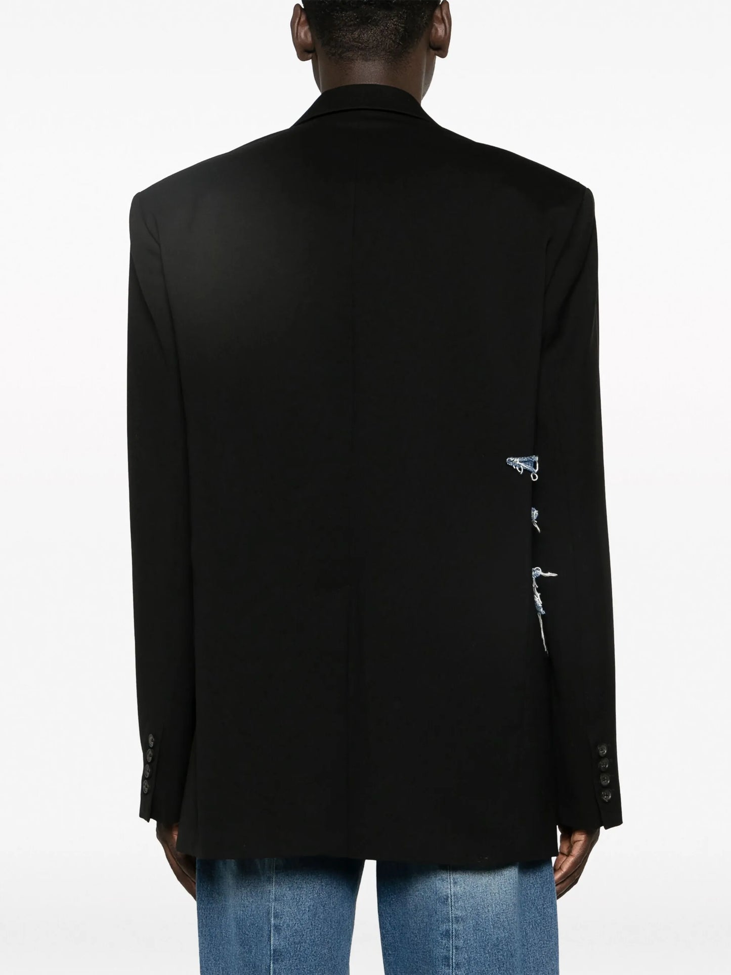 Whisker single-breasted blazer