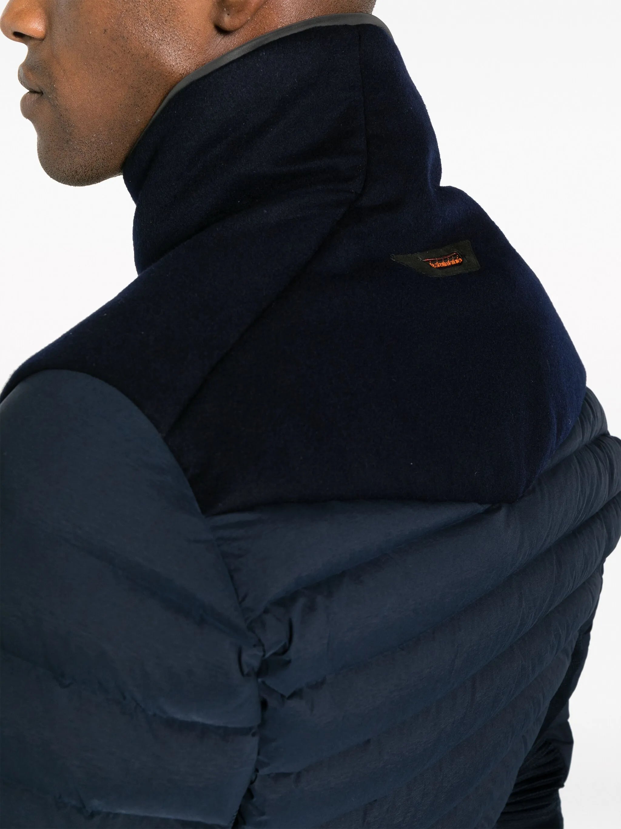 zip-up hooded padded jacket
