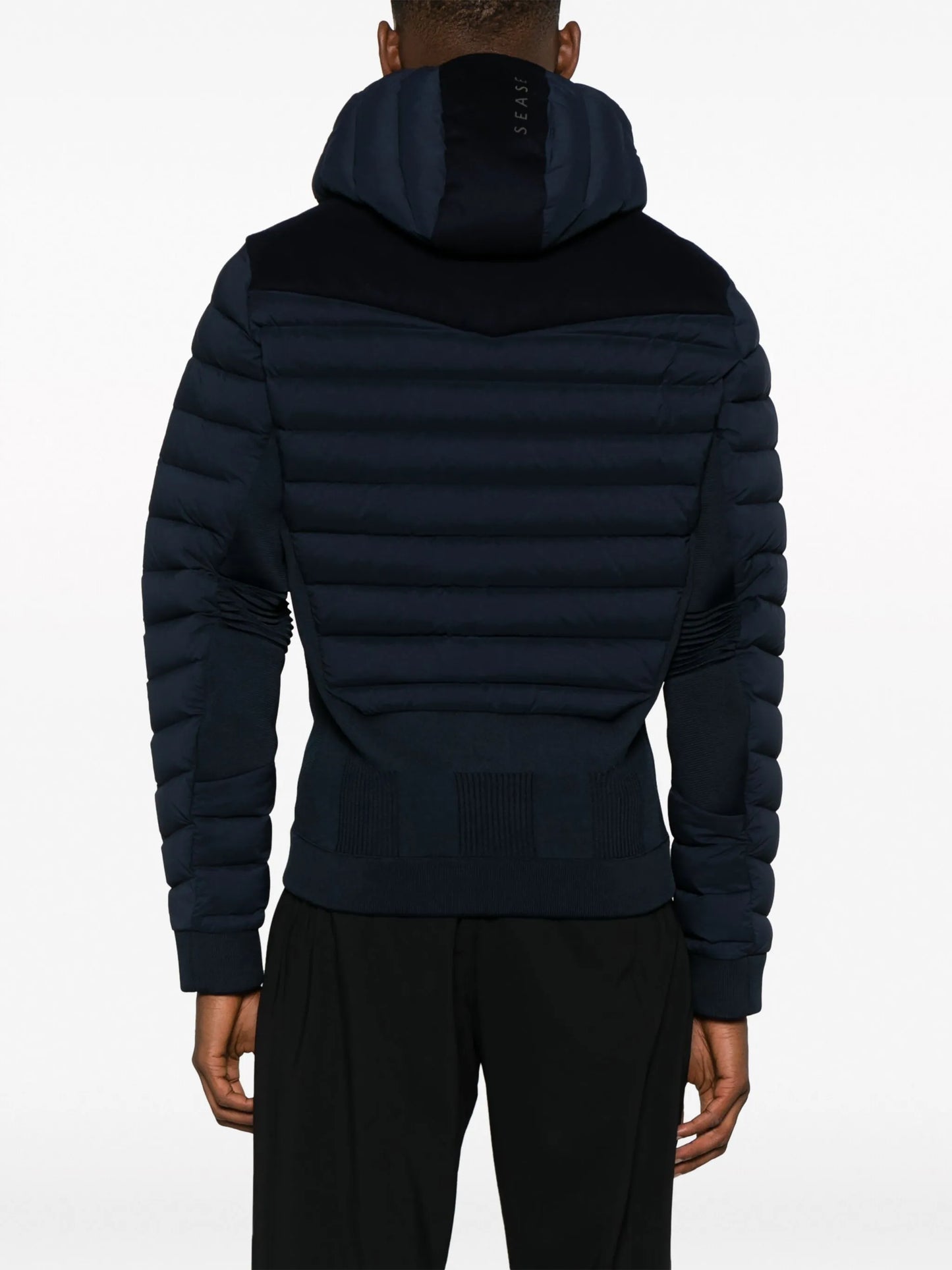 zip-up hooded padded jacket