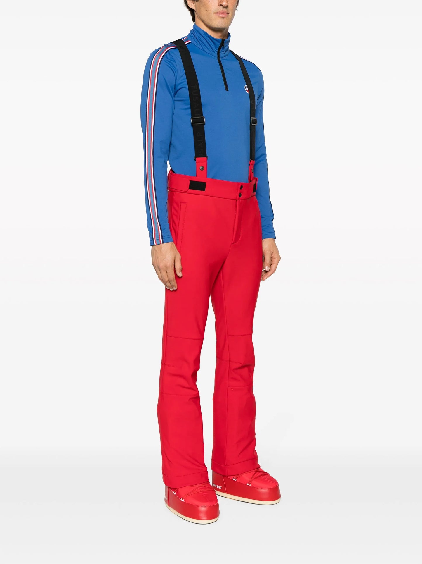 Franz IV braces-detail trousers