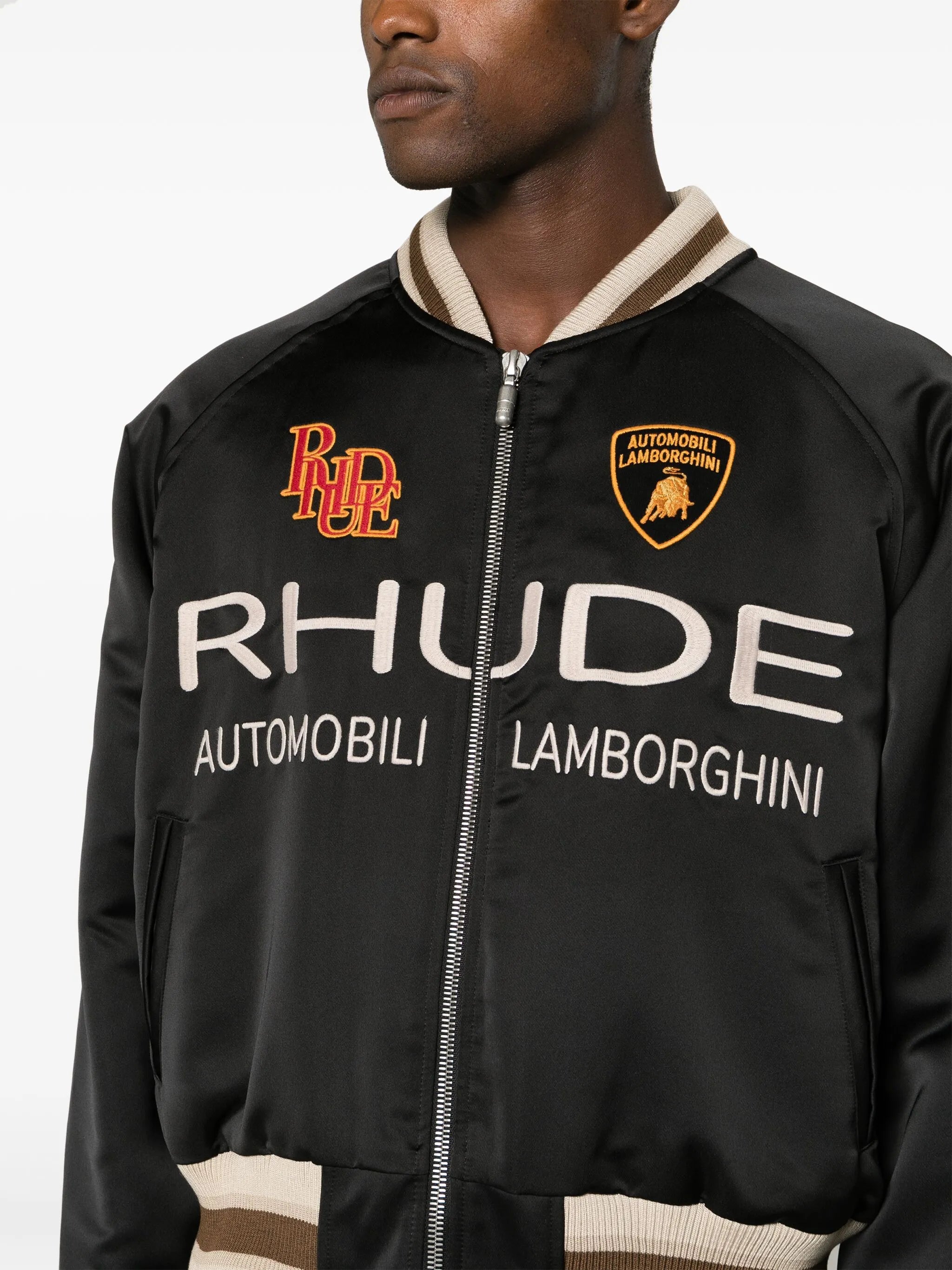 x Lamborghini satin bomber jacket