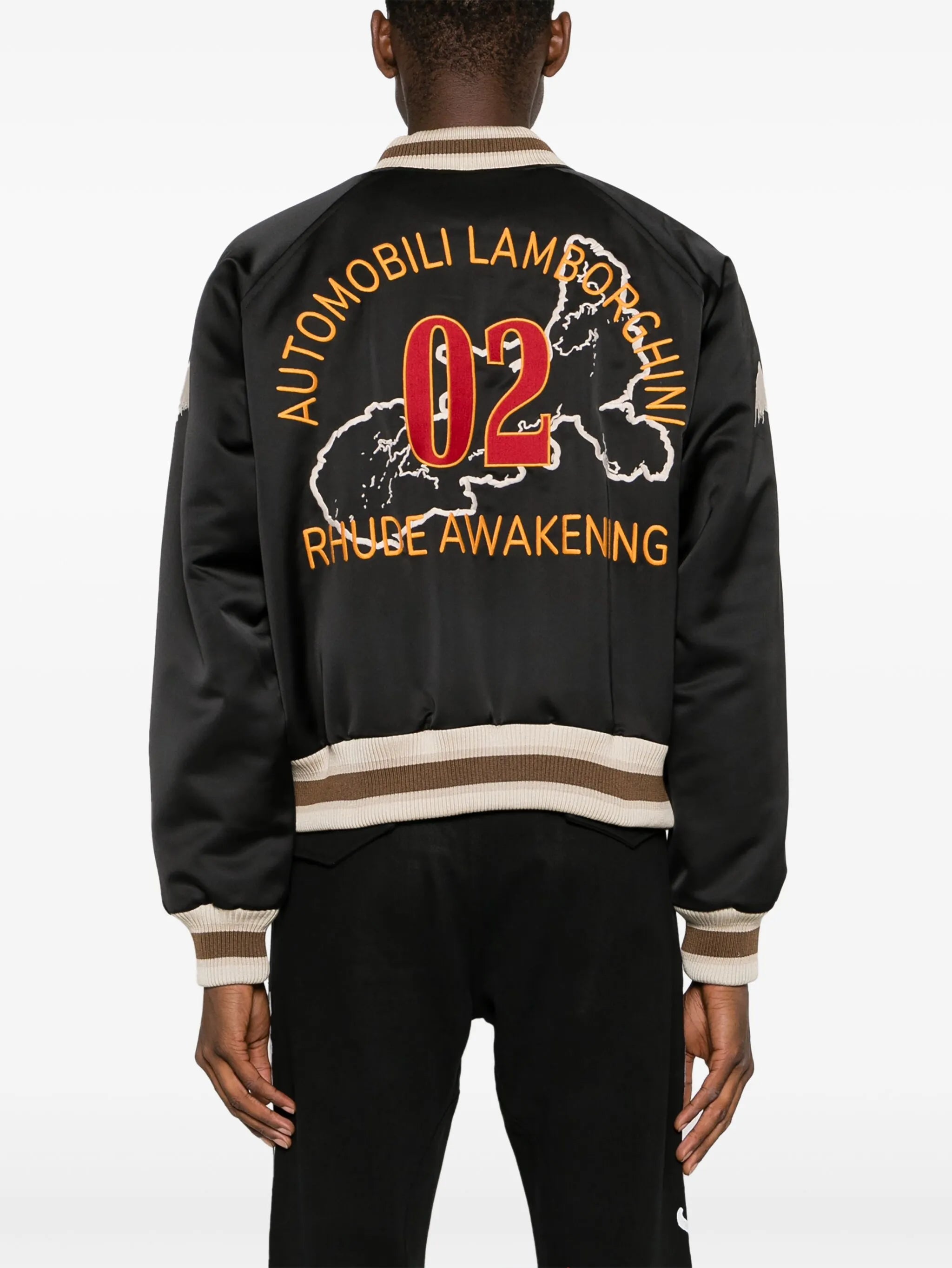 x Lamborghini satin bomber jacket