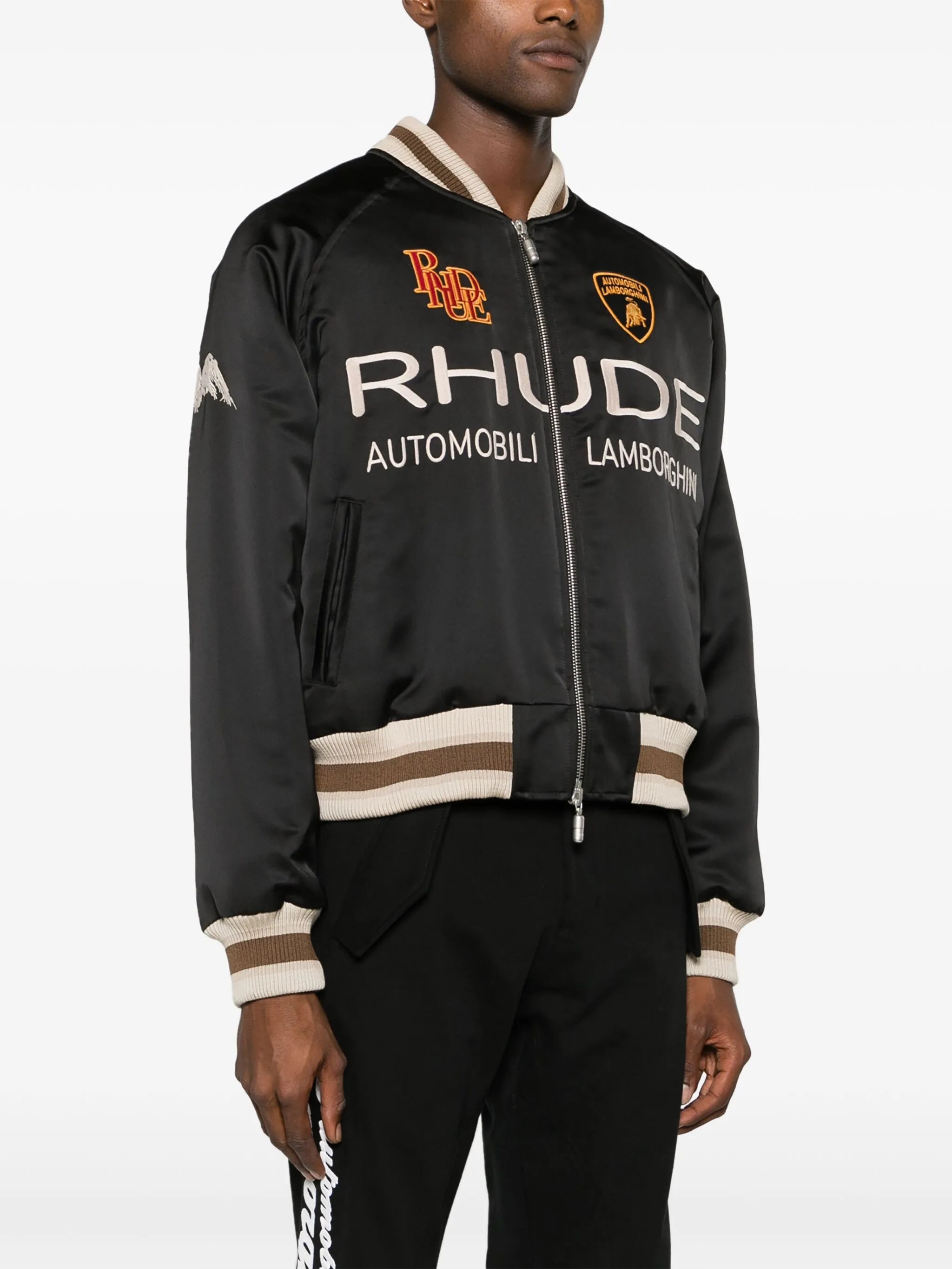 x Lamborghini satin bomber jacket