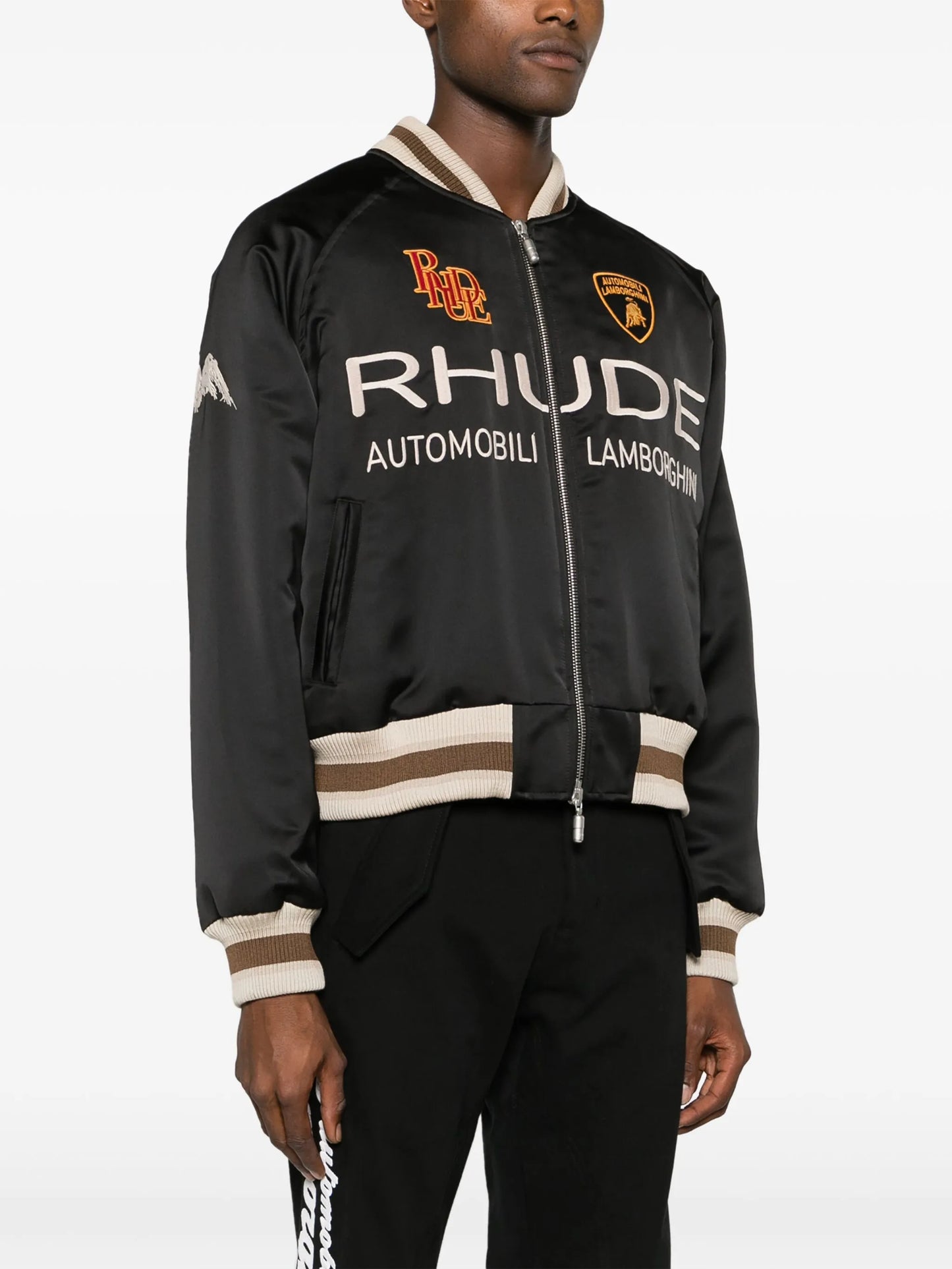 x Lamborghini satin bomber jacket