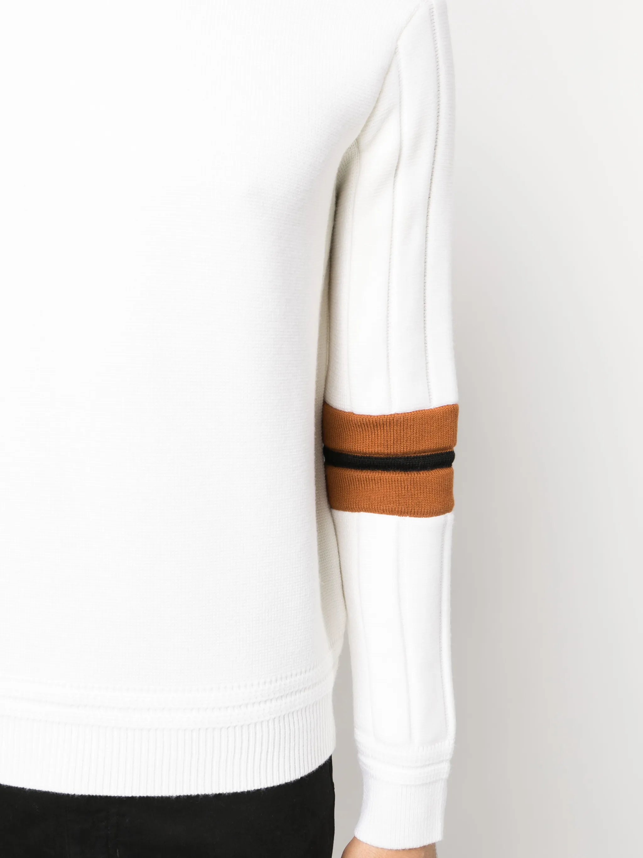 panel-detail wool jumper