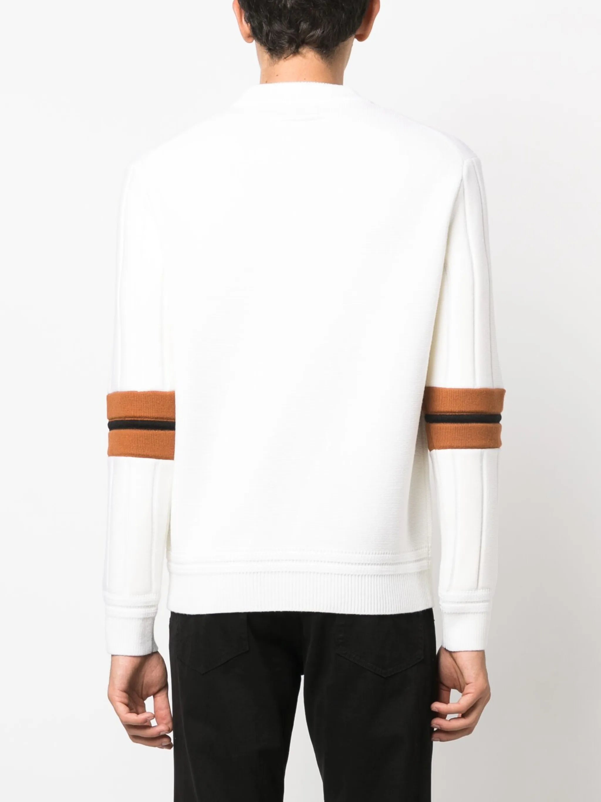 panel-detail wool jumper