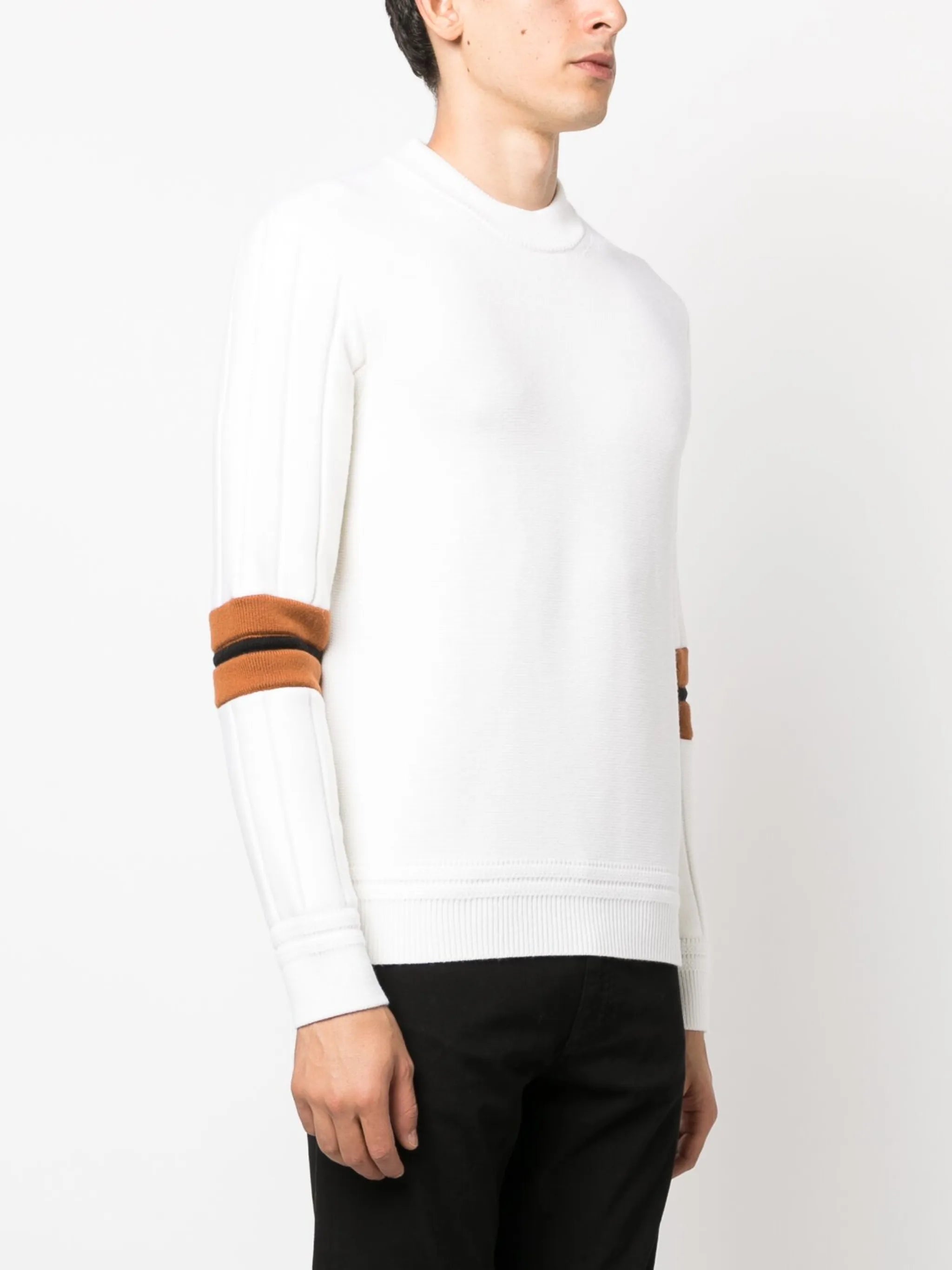 panel-detail wool jumper