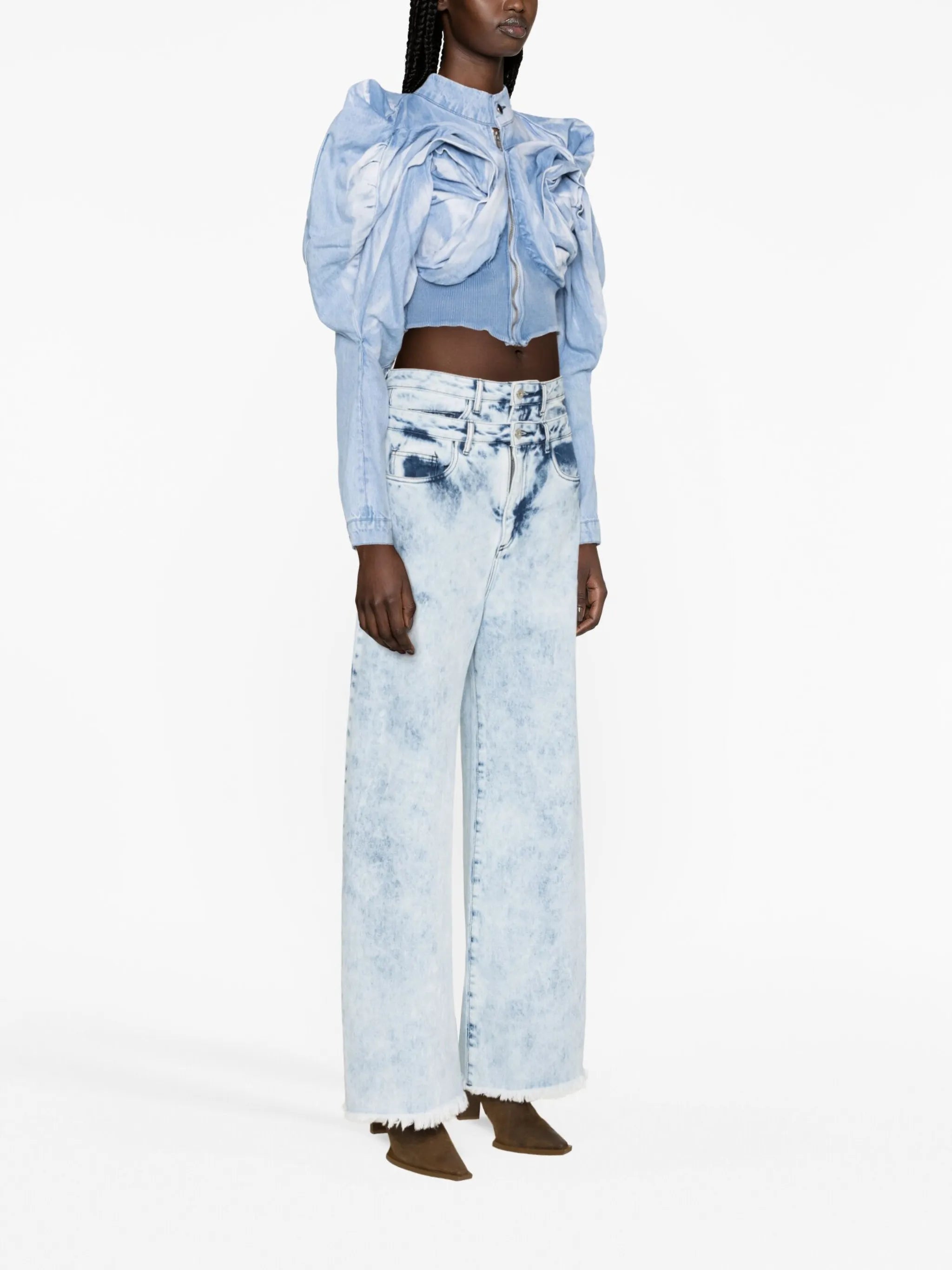 Scrapyard draped cropped jacket