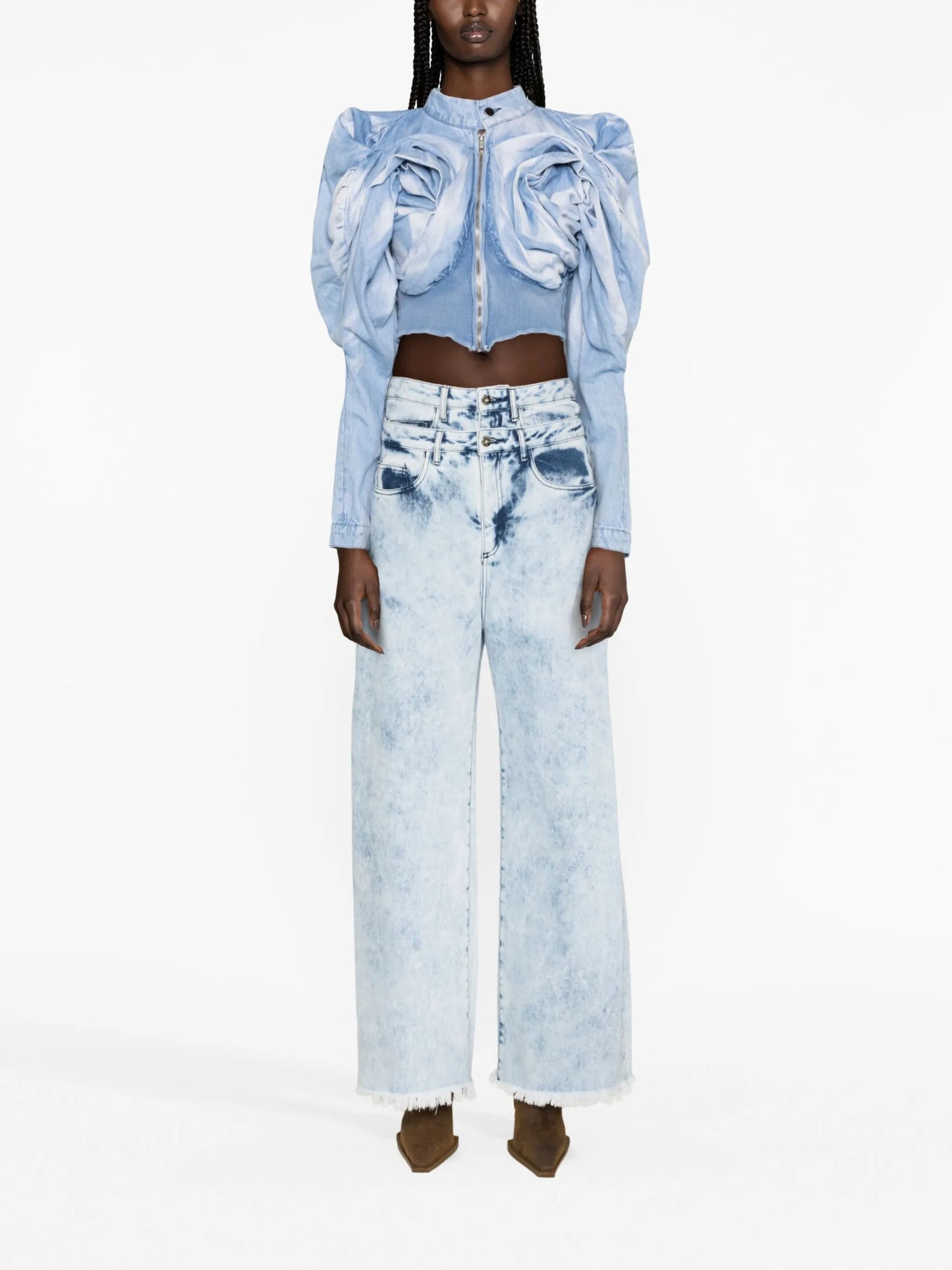 Scrapyard draped cropped jacket