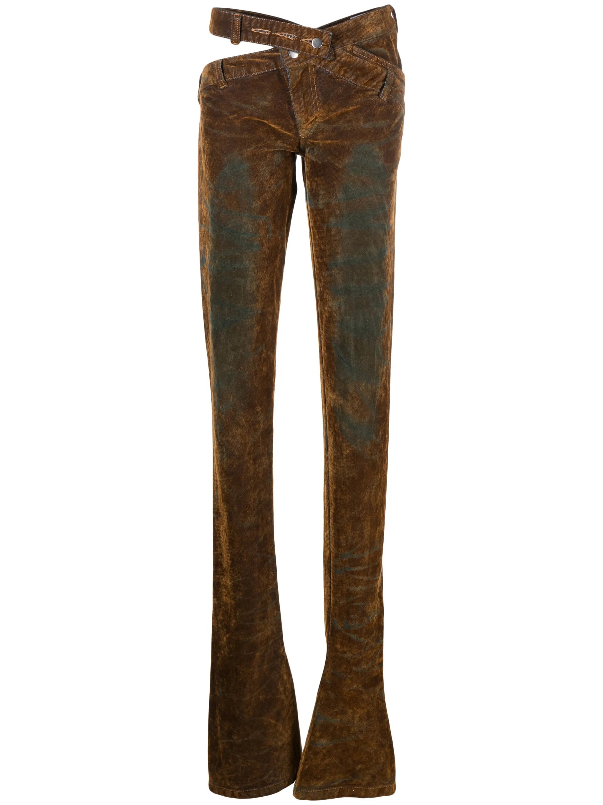 cut-out flared jeans