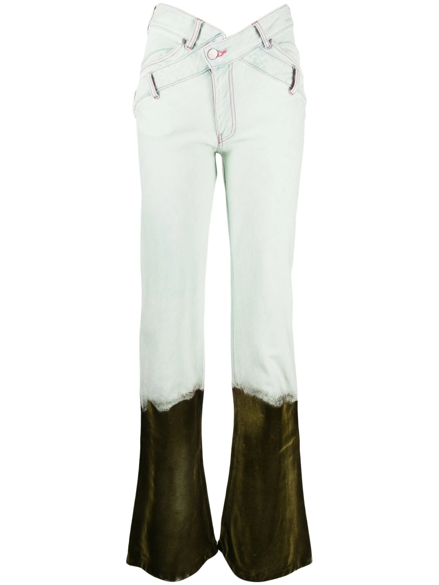 V-shape Mud flared jeans