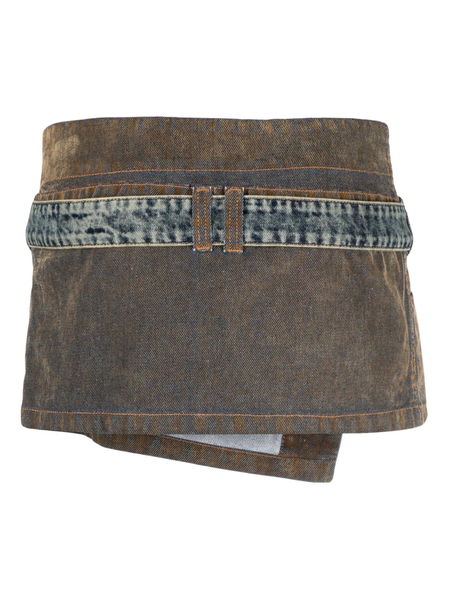 denim wrap skirt